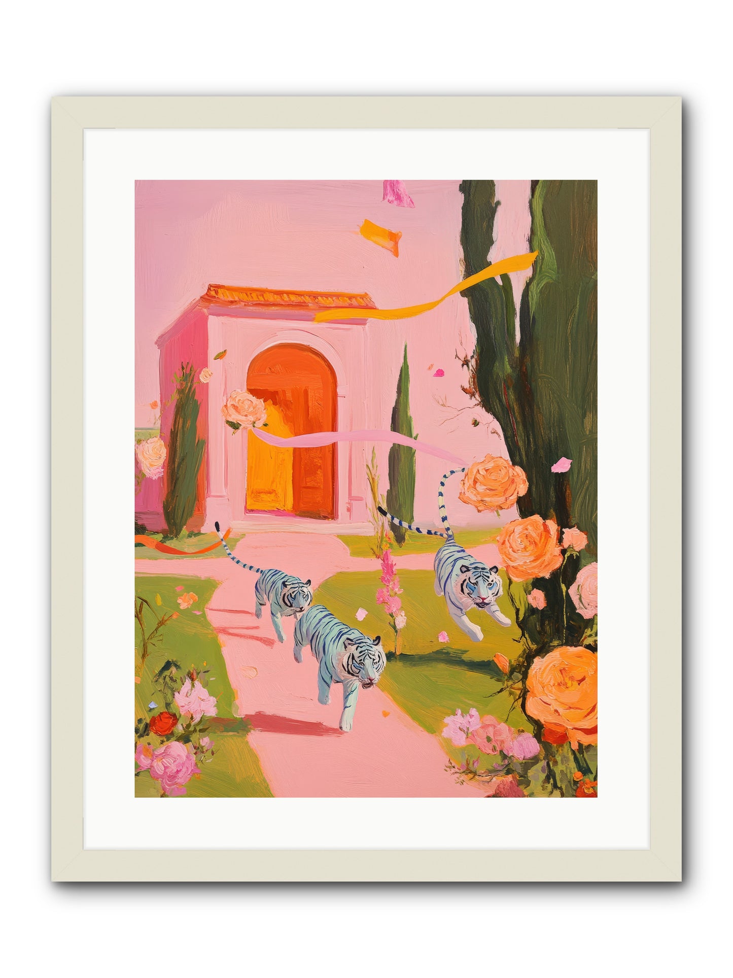 When Days Wore RoseREZ -- Framed Print - White 18x24