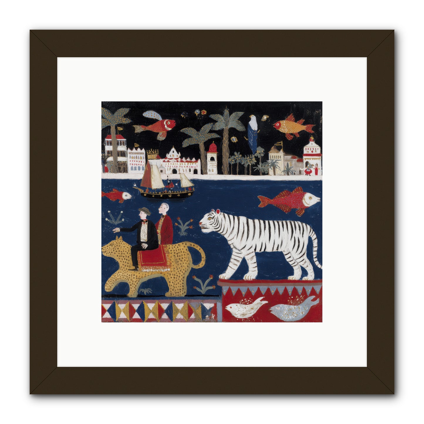 When Dreams Wore Stripes -- Framed Print - Black 10x10