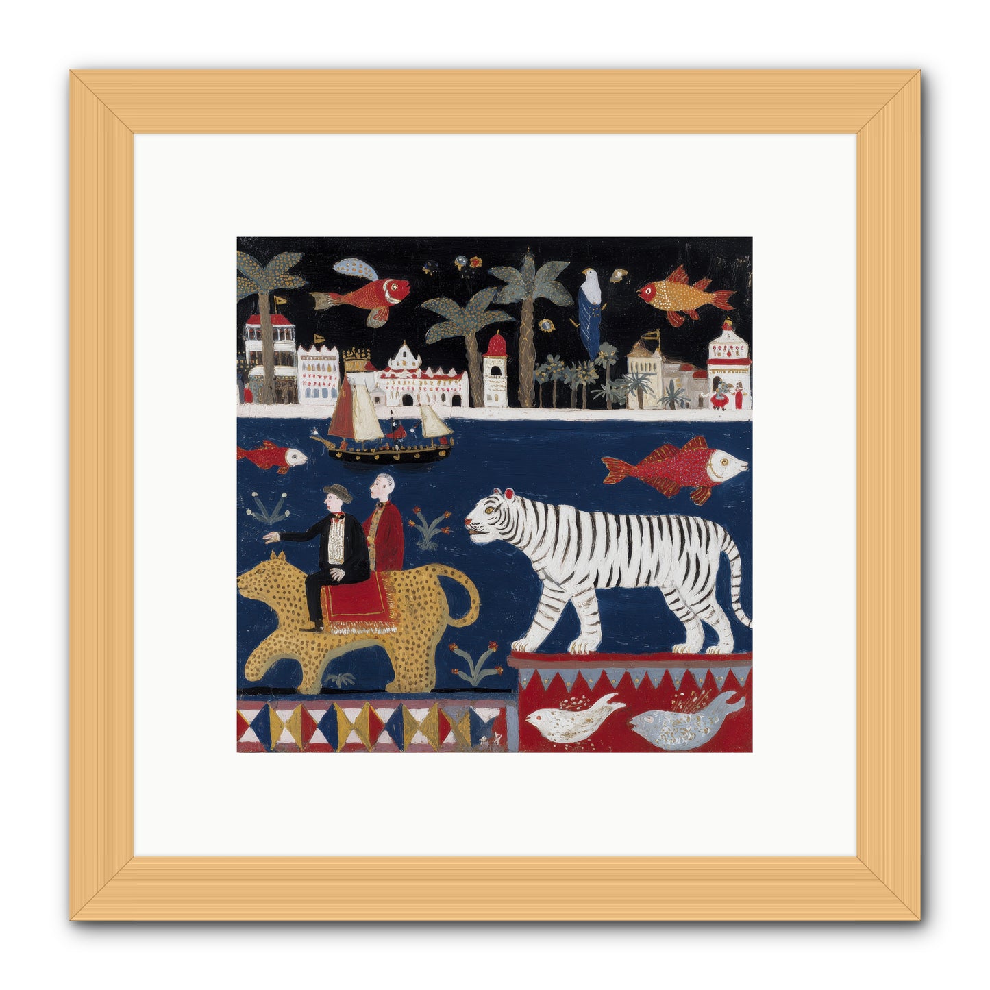 When Dreams Wore Stripes -- Framed Print - Natural 10x10