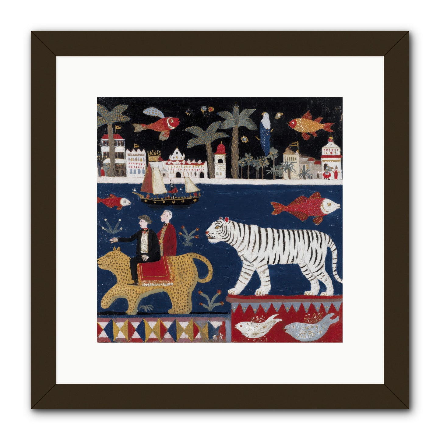 When Dreams Wore Stripes -- Framed Print - Black 12x12