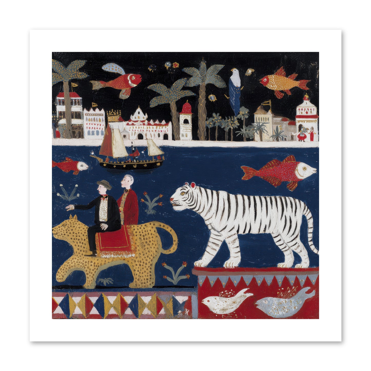 When Dreams Wore Stripes -- Loose Canvas Print 12x12