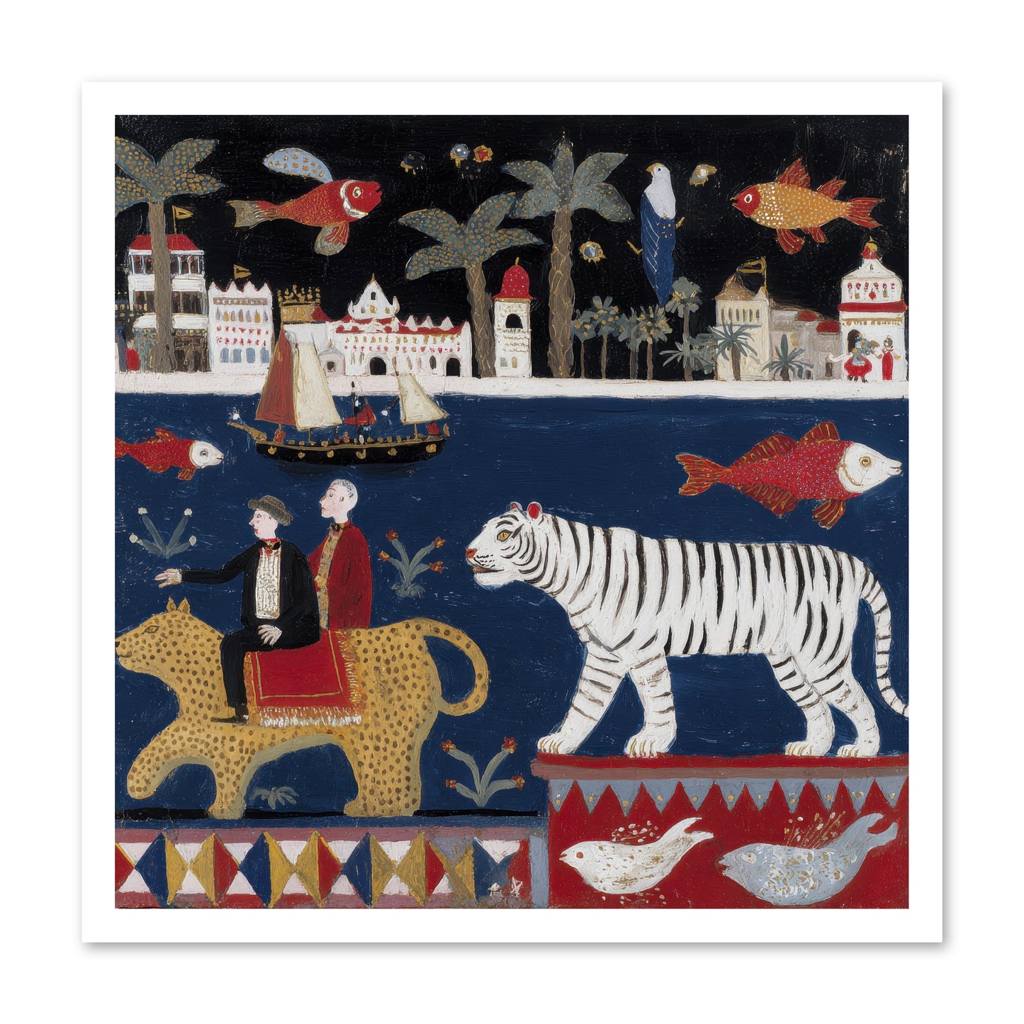 When Dreams Wore Stripes -- Loose Canvas Print 24x24