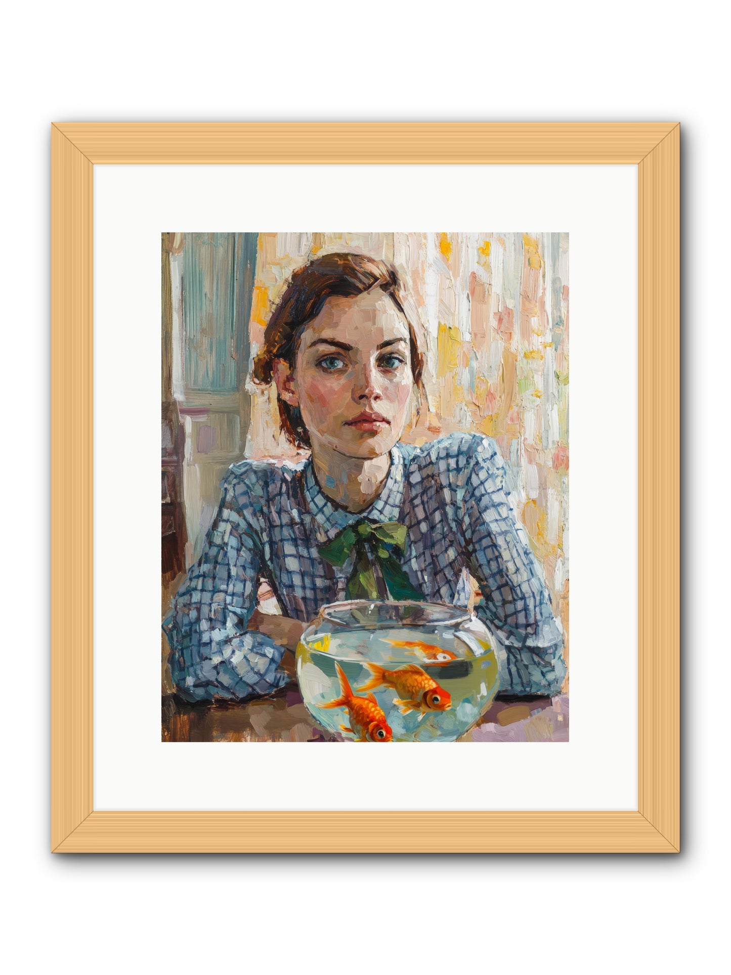 When Fish Wore Gold -- Framed Print - Natural 12x15