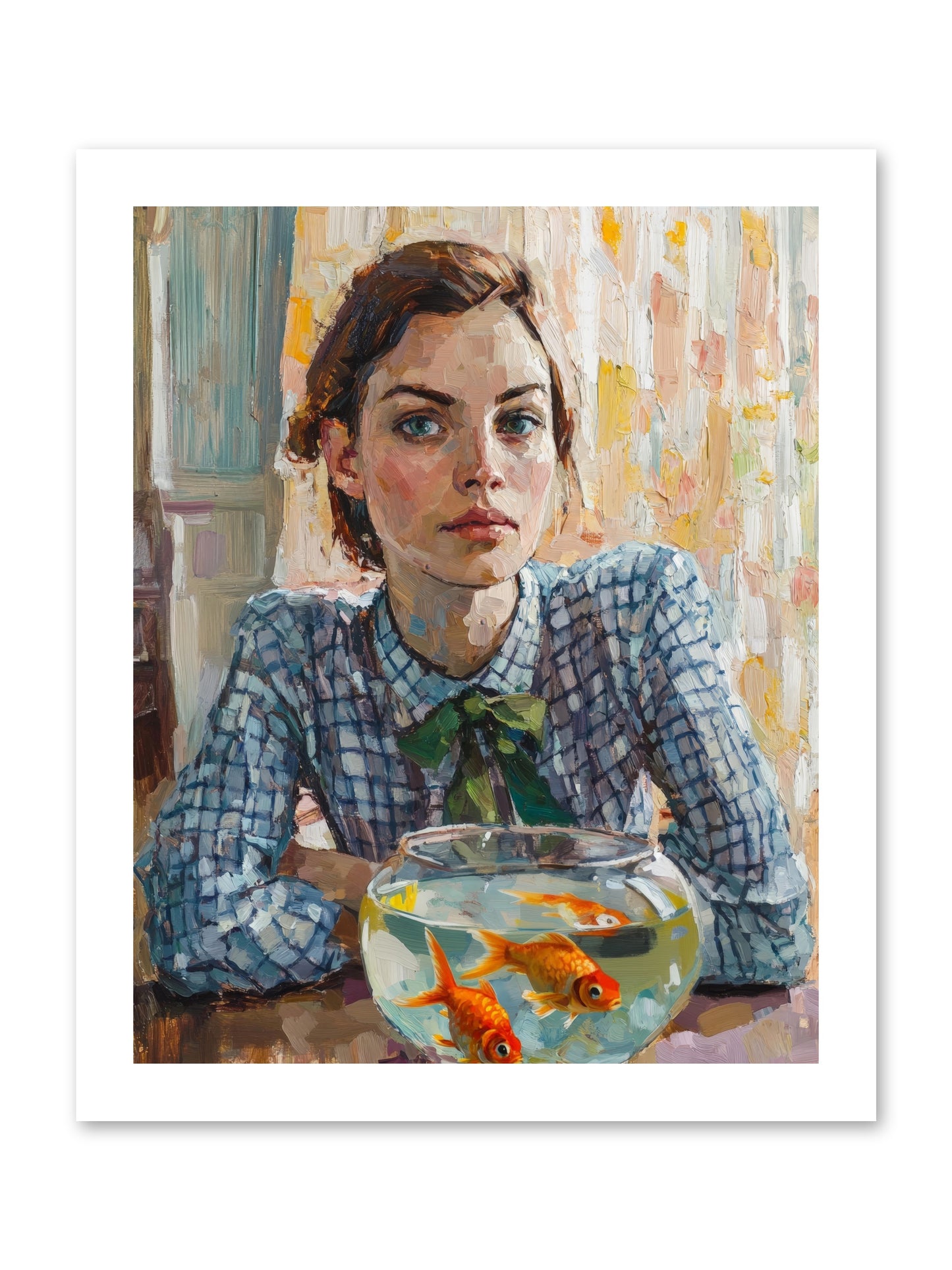 When Fish Wore Gold -- Loose Canvas Print 12x15