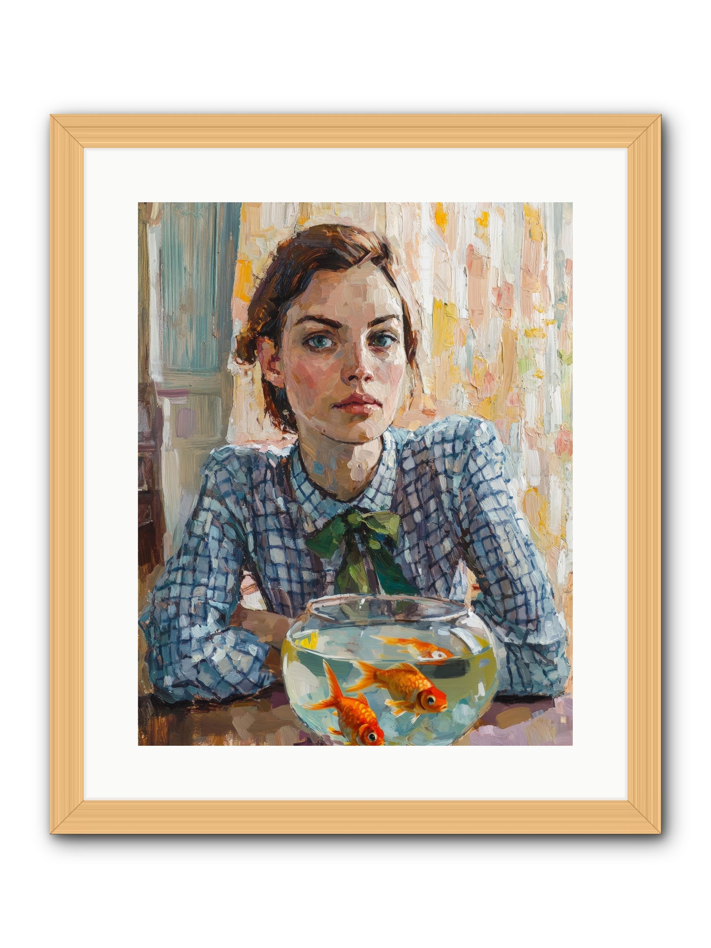 When Fish Wore Gold -- Framed Print - Natural 16x20