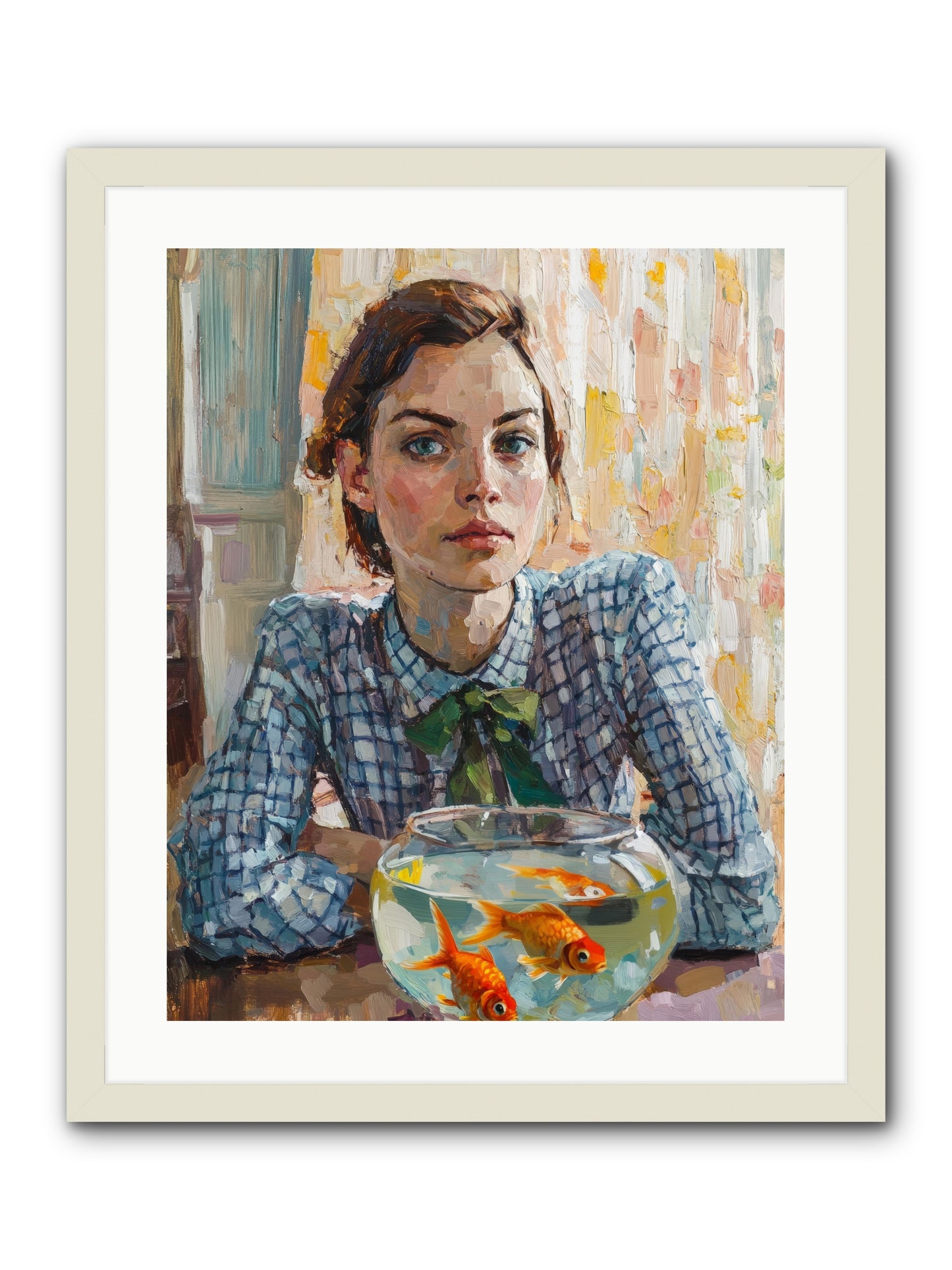 When Fish Wore Gold -- Framed Print - White 20x25