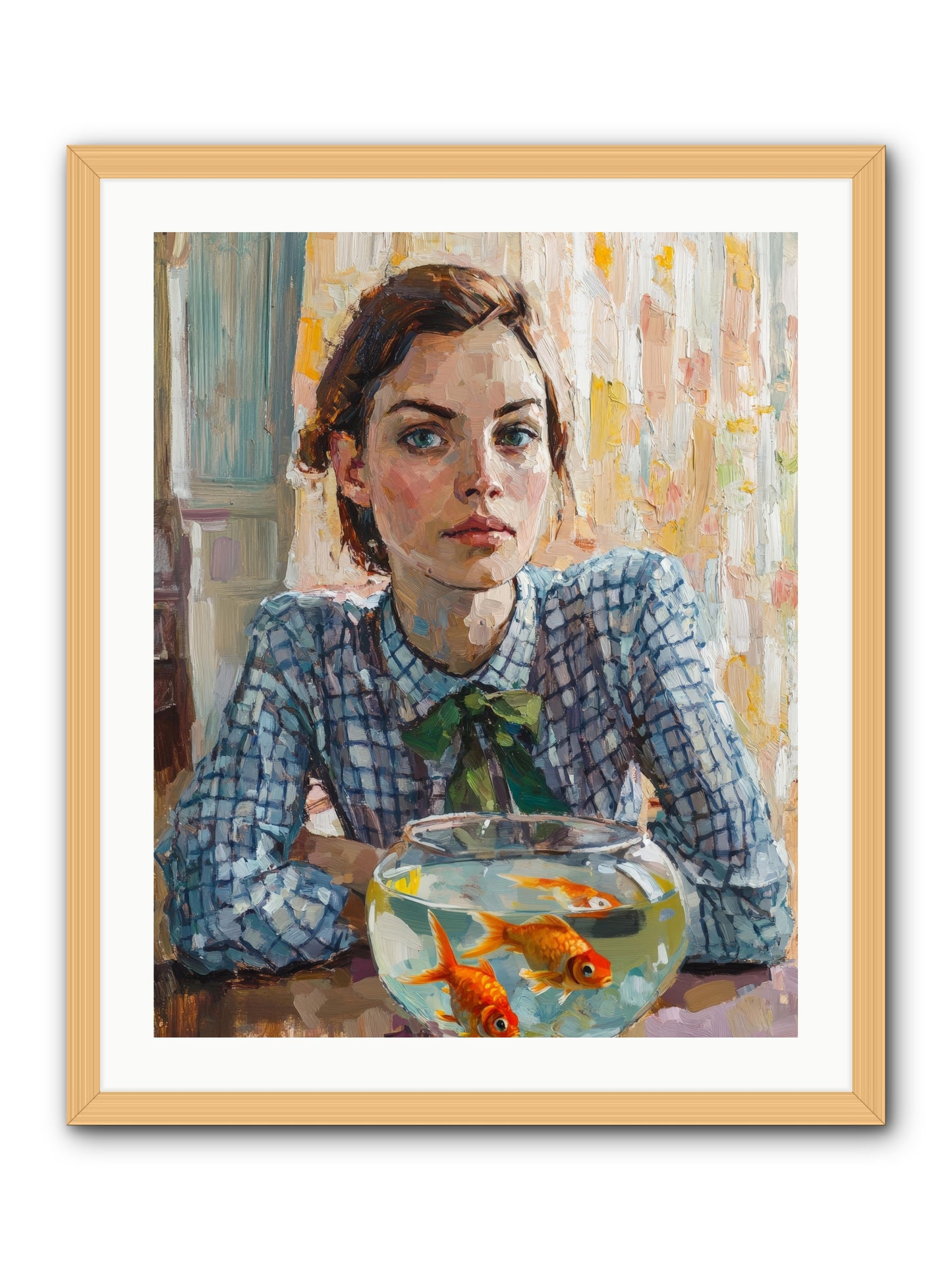 When Fish Wore Gold -- Framed Print - Natural 24x30