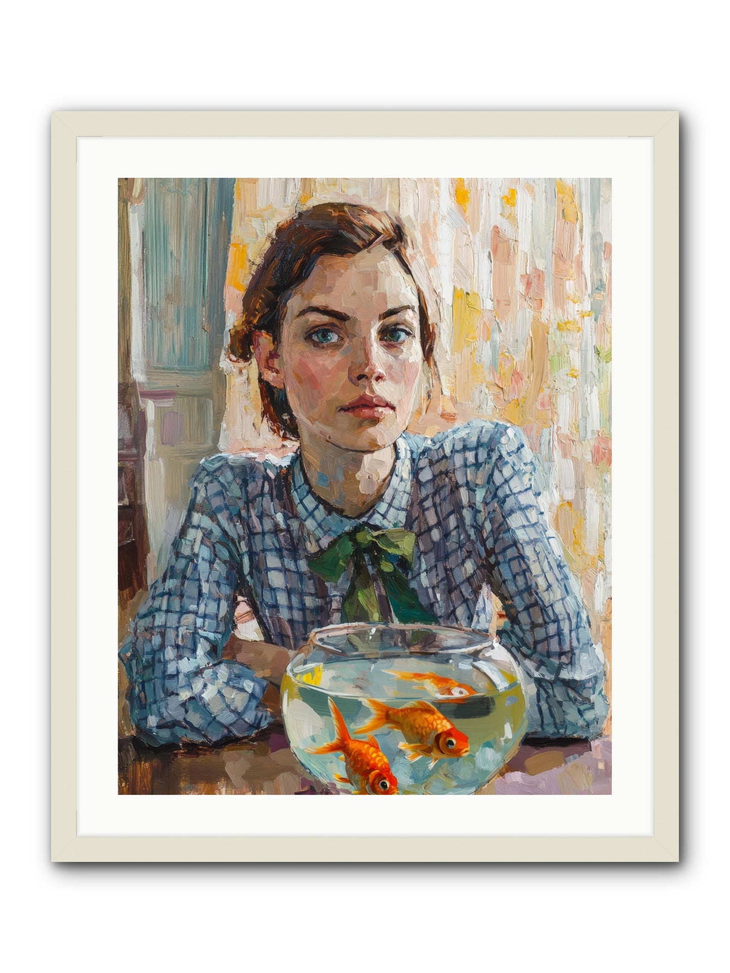 When Fish Wore Gold -- Framed Print - White 24x30