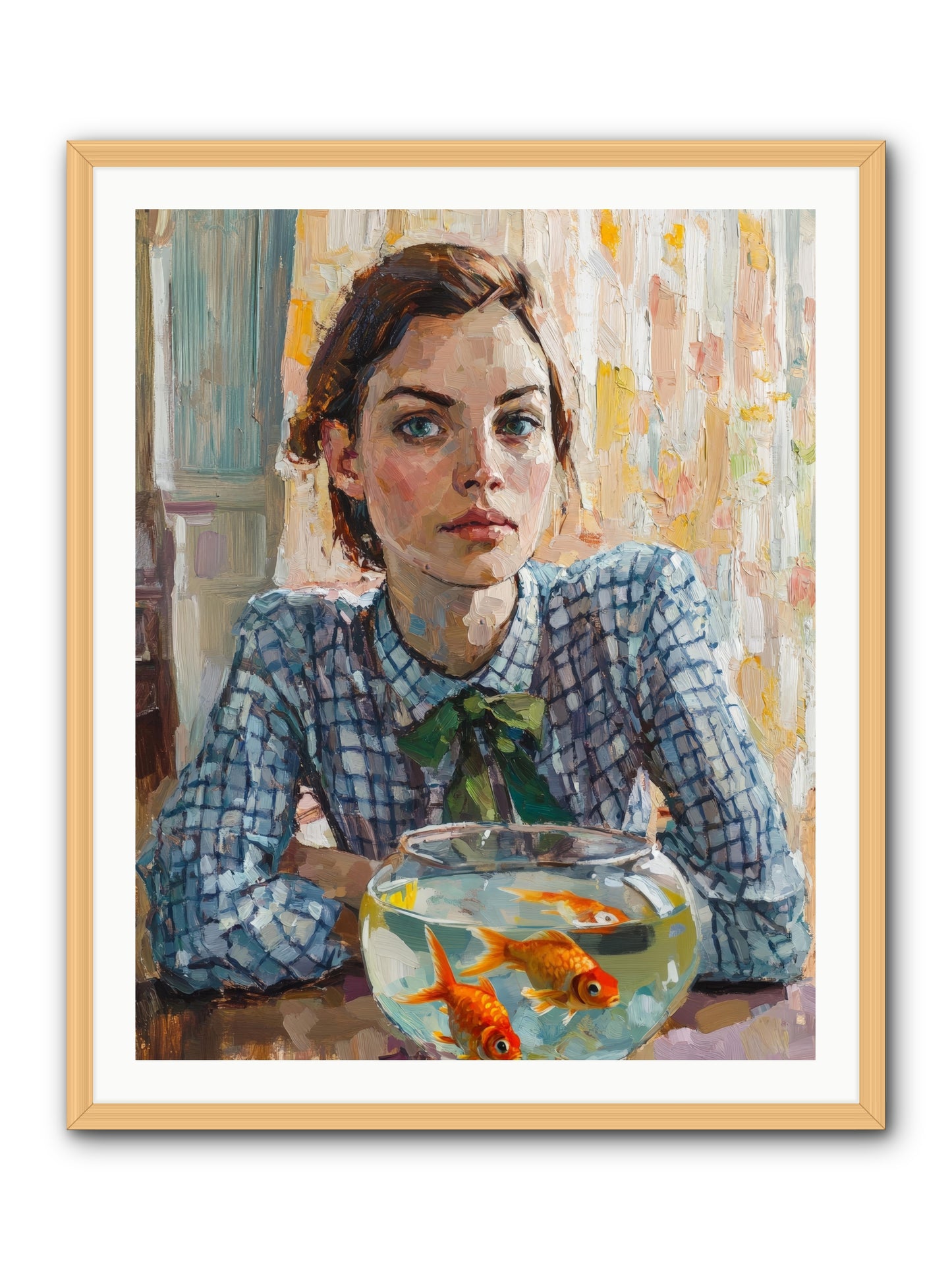 When Fish Wore Gold -- Framed Print - Natural 32x40