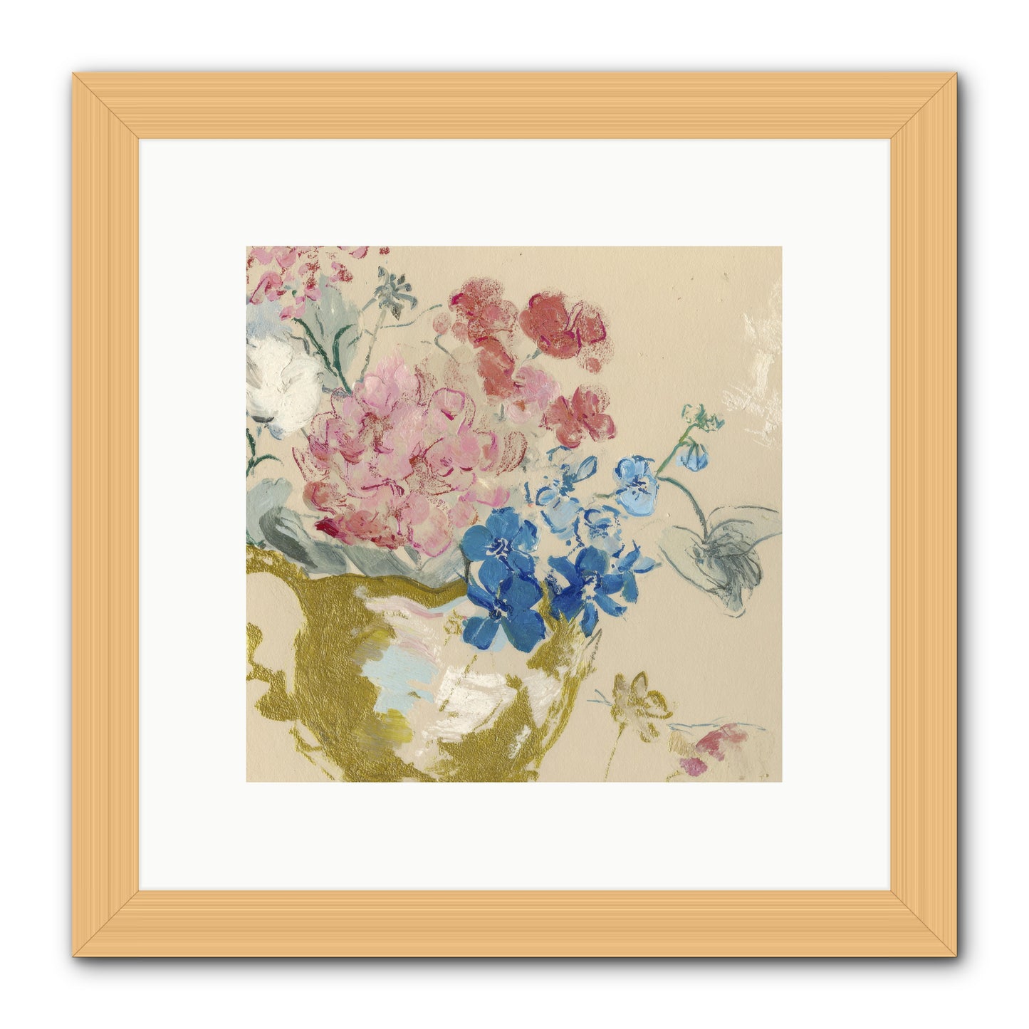 When Flora Told Her Story -- Framed Print - Natural 10x10
