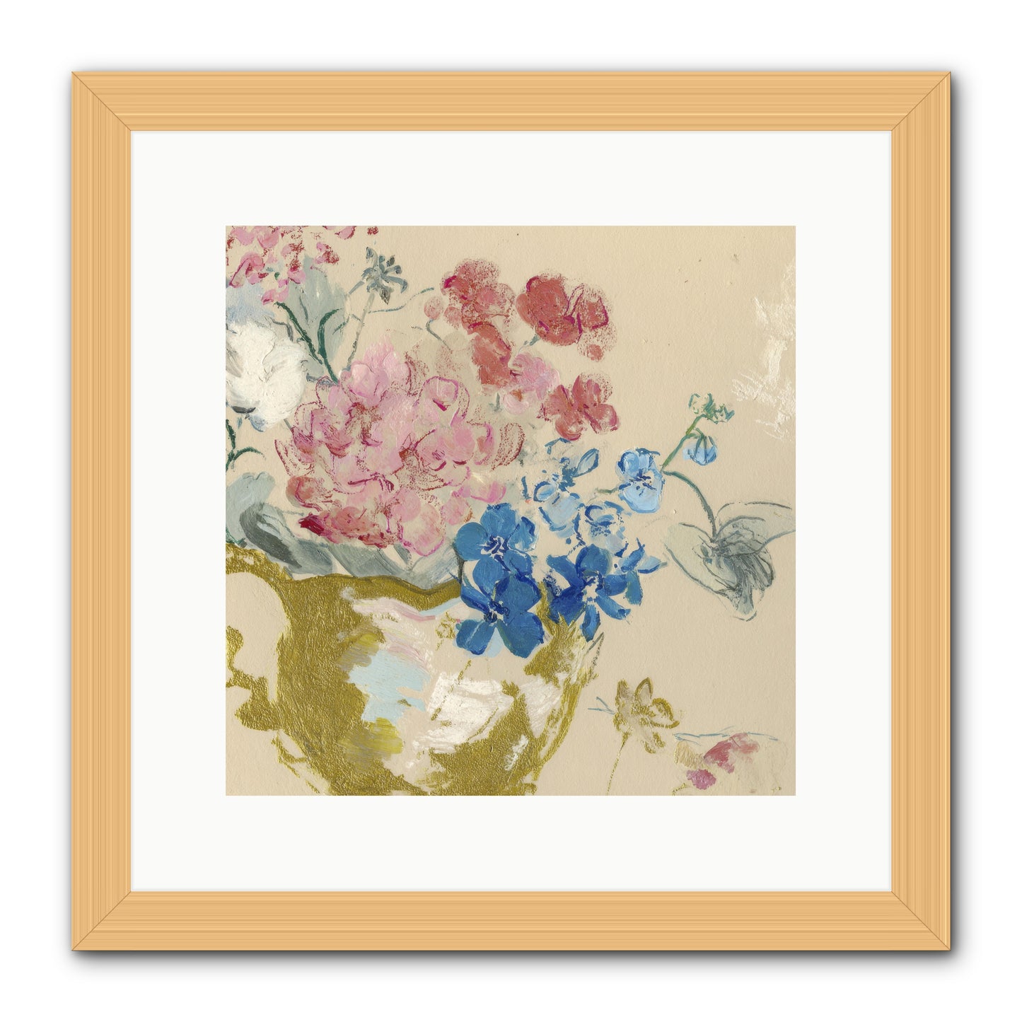 When Flora Told Her Story -- Framed Print - Natural 12x12