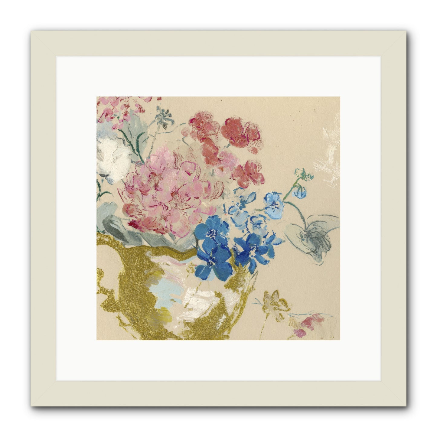 When Flora Told Her Story -- Framed Print - White 12x12