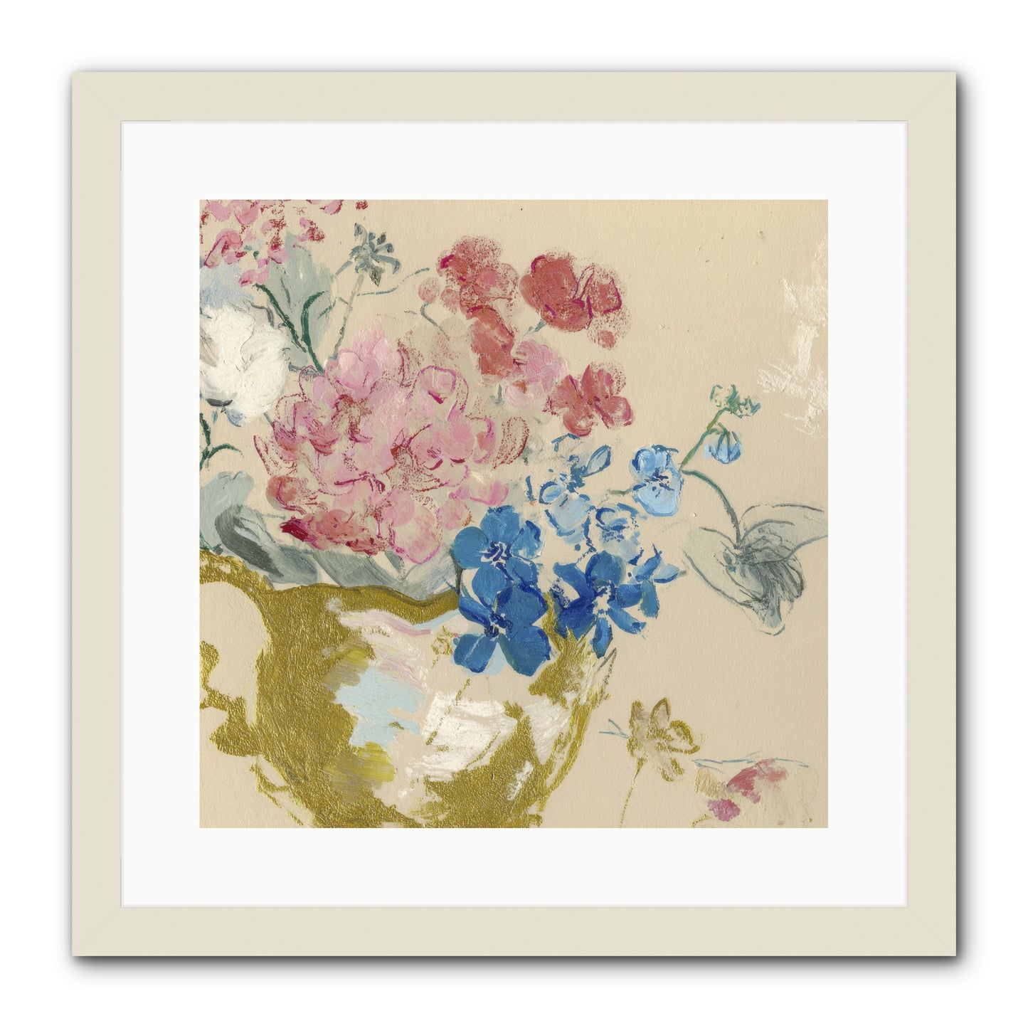 When Flora Told Her Story -- Framed Print - White 16x16
