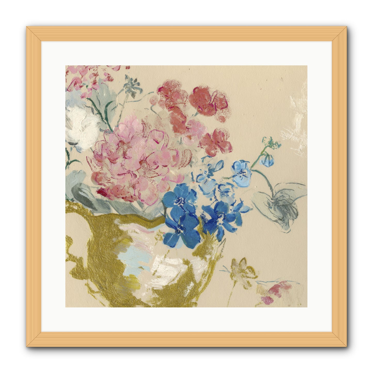 When Flora Told Her Story -- Framed Print - Natural 20x20