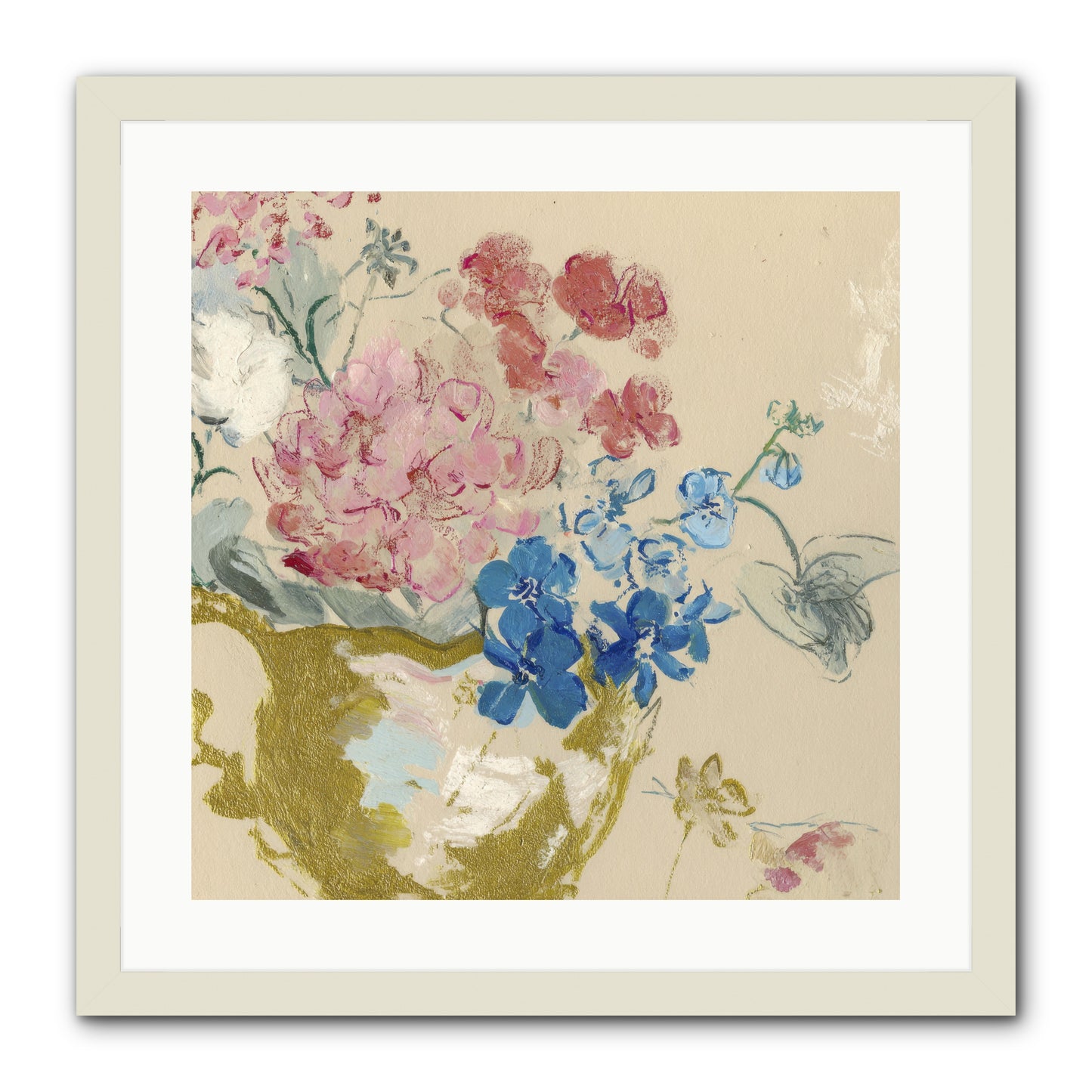 When Flora Told Her Story -- Framed Print - White 20x20