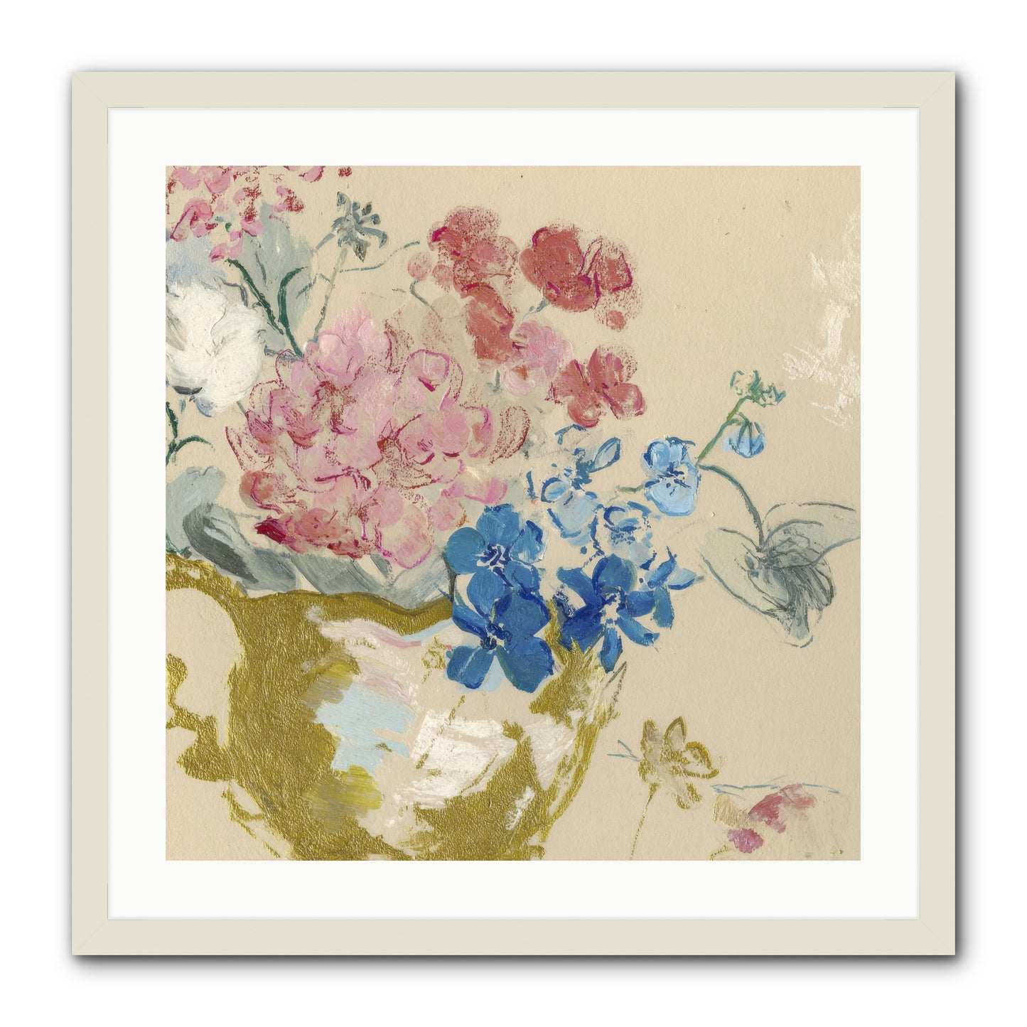 When Flora Told Her Story -- Framed Print - White 24x24