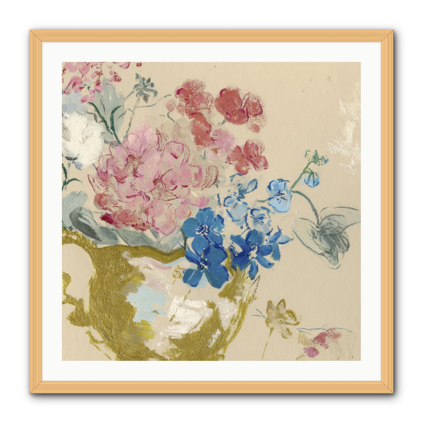 When Flora Told Her Story -- Framed Print - Natural 30x30