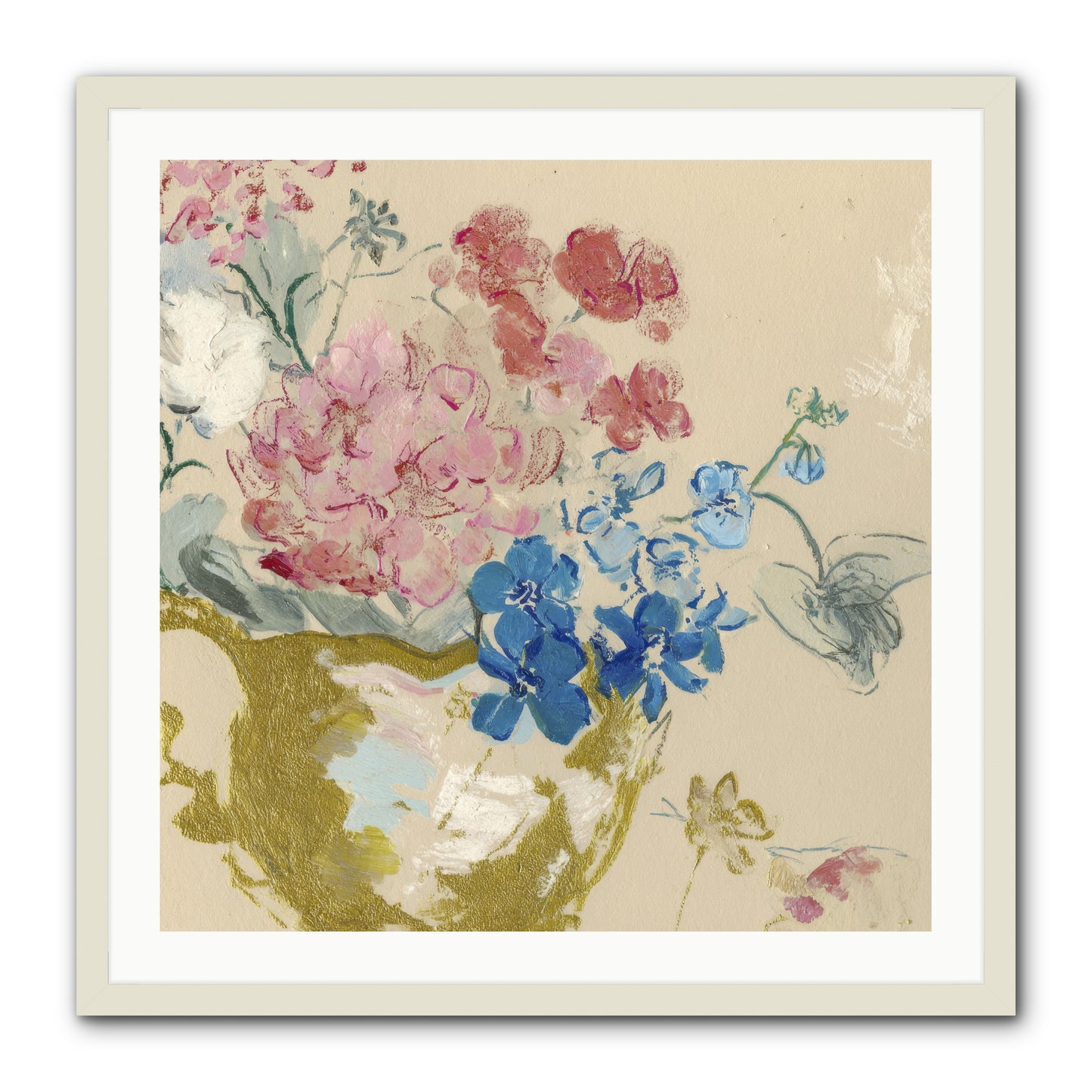 When Flora Told Her Story -- Framed Print - White 30x30