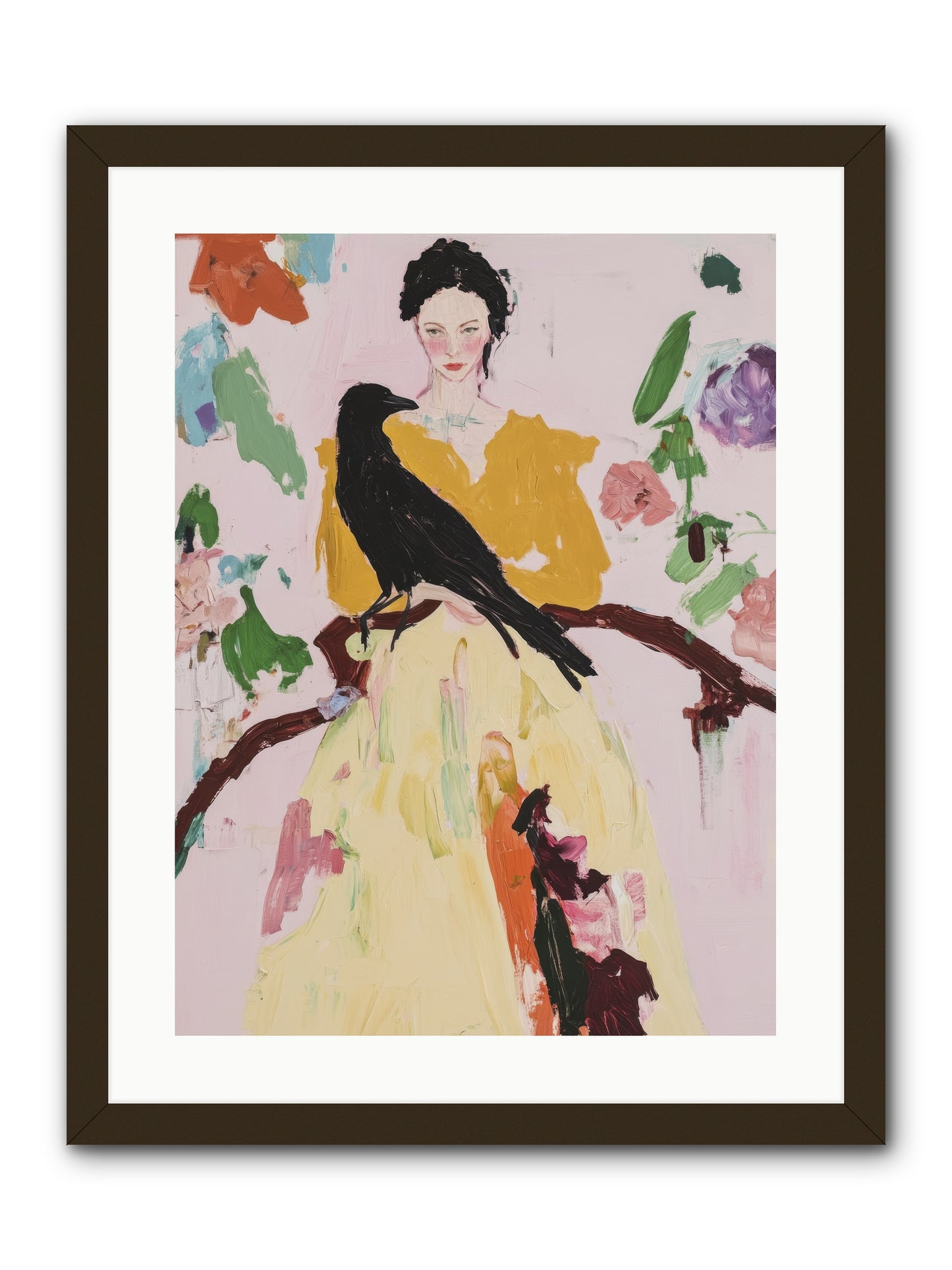 When Flowers Choose To Fly -- Framed Print - Black 18x24