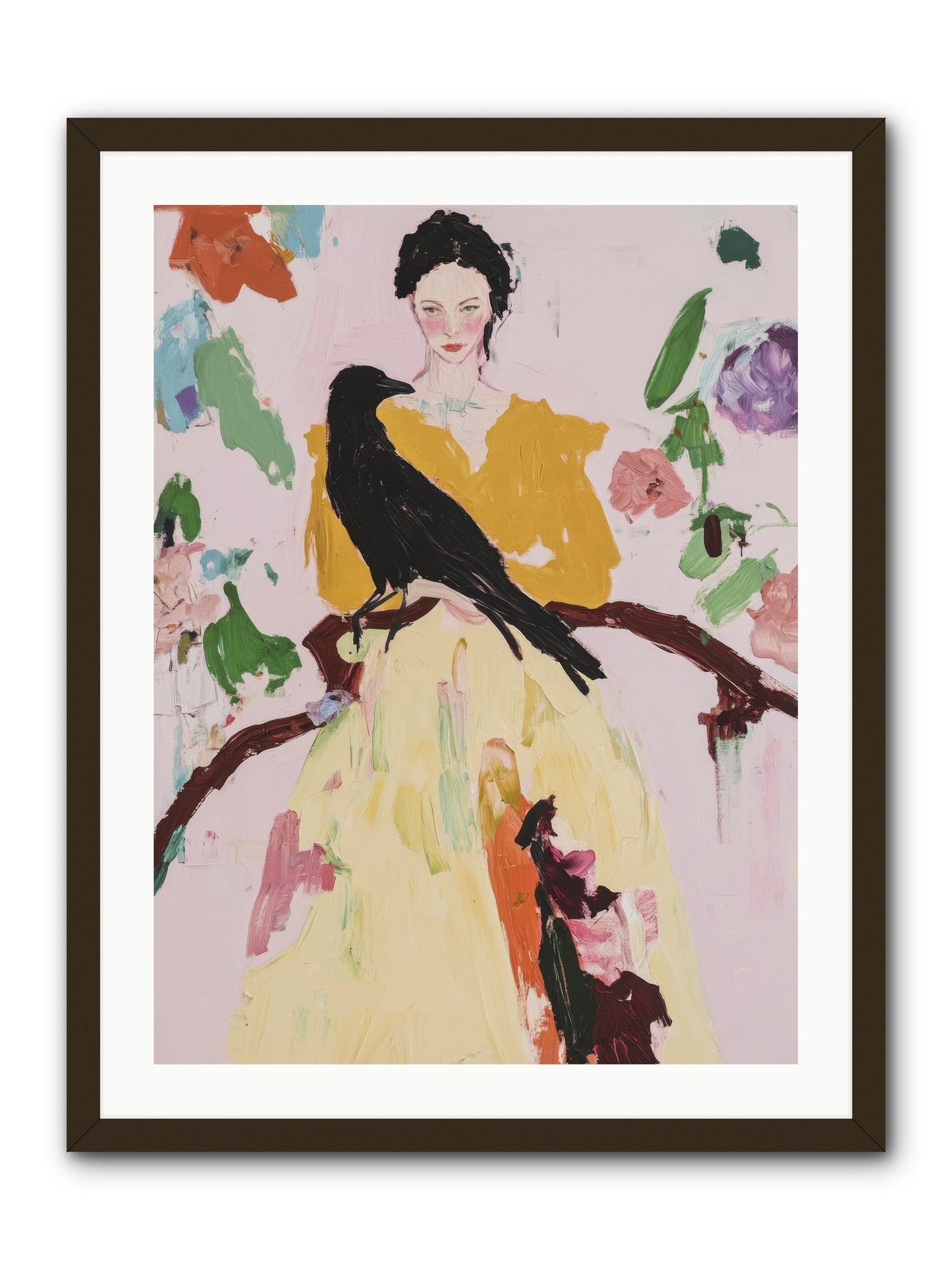 When Flowers Choose To Fly -- Framed Print - Black 24x32