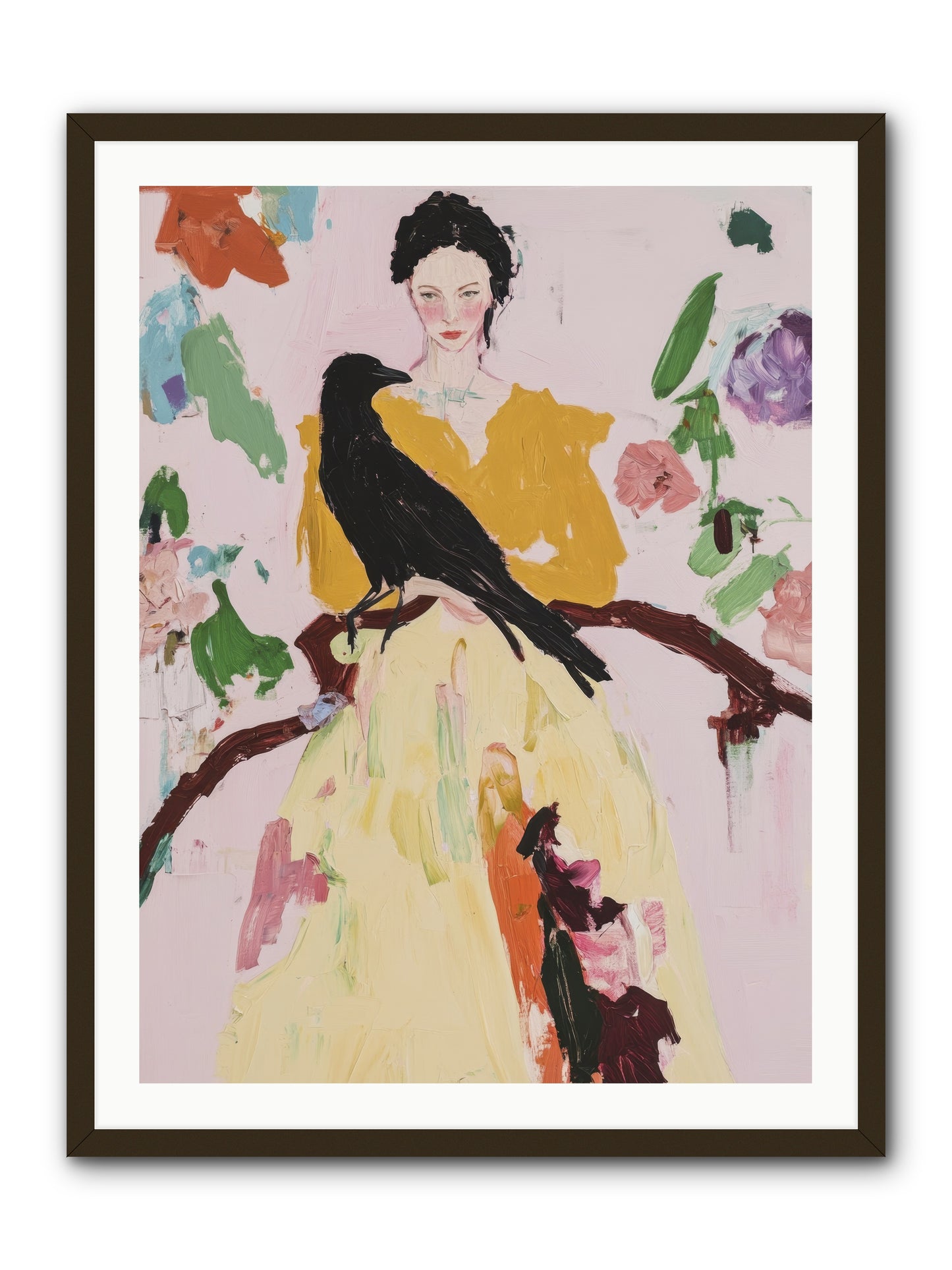 When Flowers Choose To Fly -- Framed Print - Black 30x40