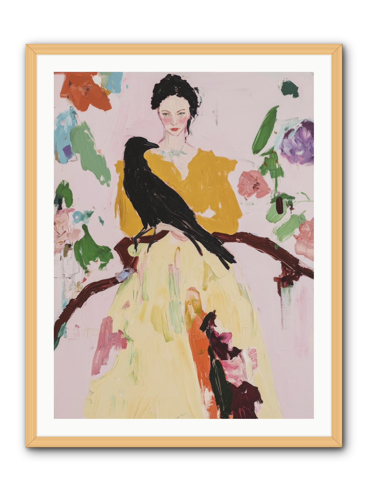 When Flowers Choose To Fly -- Framed Print - Natural 30x40
