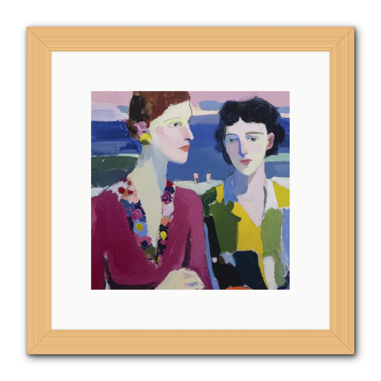 When Friendship Bloomed -- Framed Print - Natural 10x10