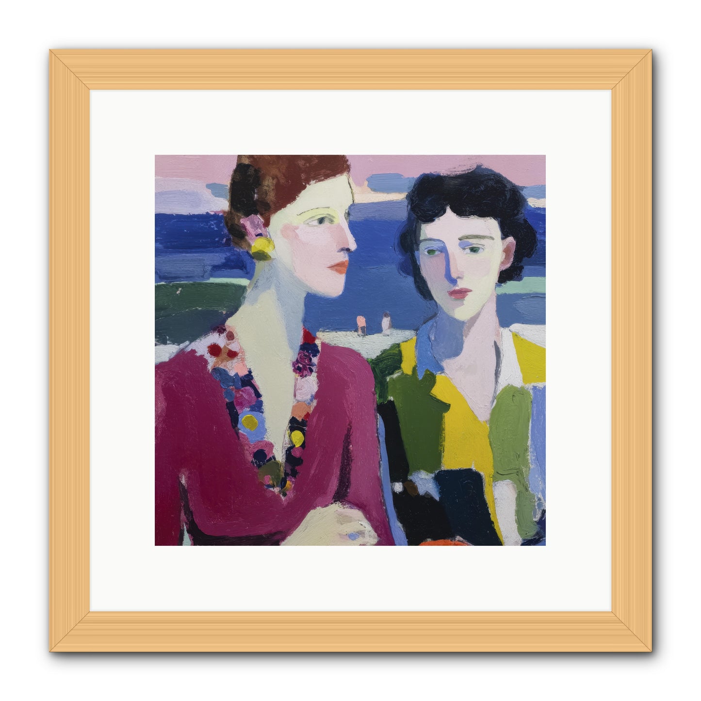 When Friendship Bloomed -- Framed Print - Natural 12x12