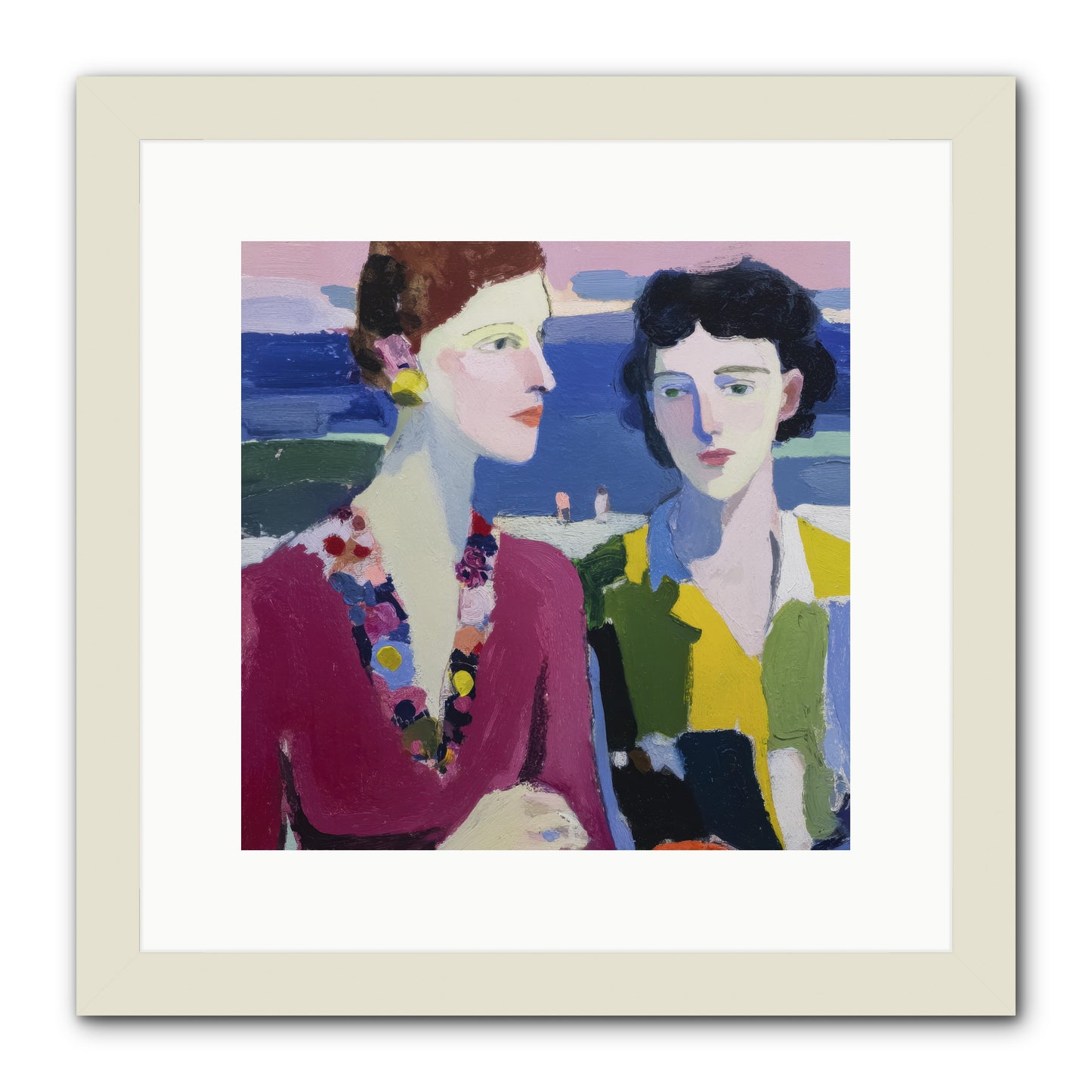 When Friendship Bloomed -- Framed Print - White 12x12