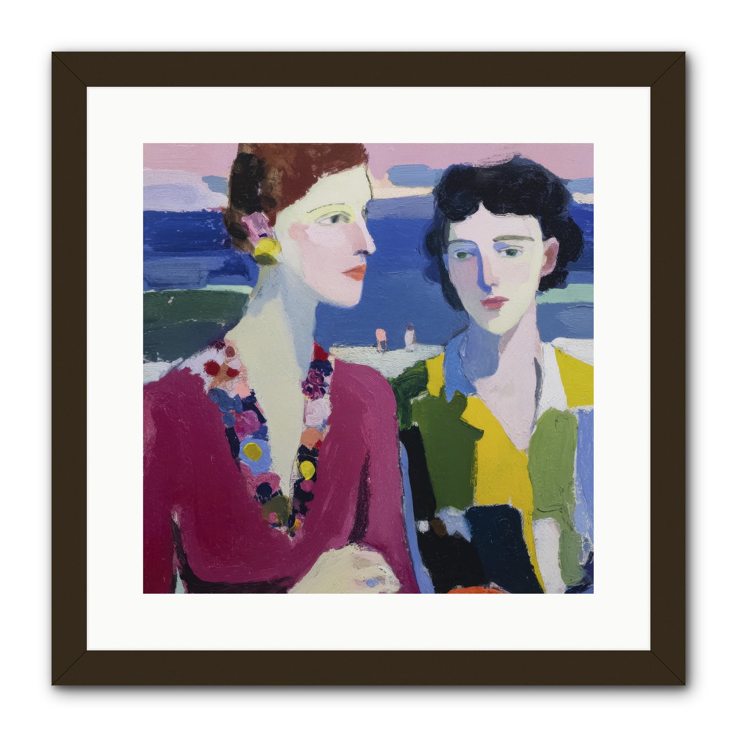 When Friendship Bloomed -- Framed Print - Black 16x16