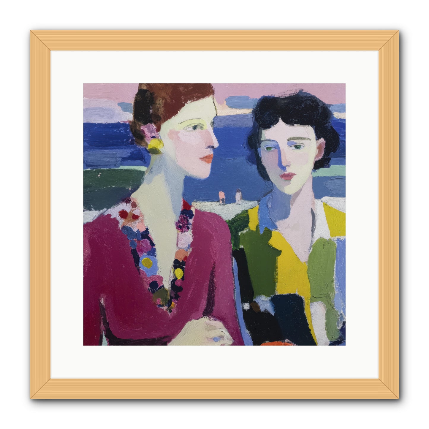 When Friendship Bloomed -- Framed Print - Natural 16x16