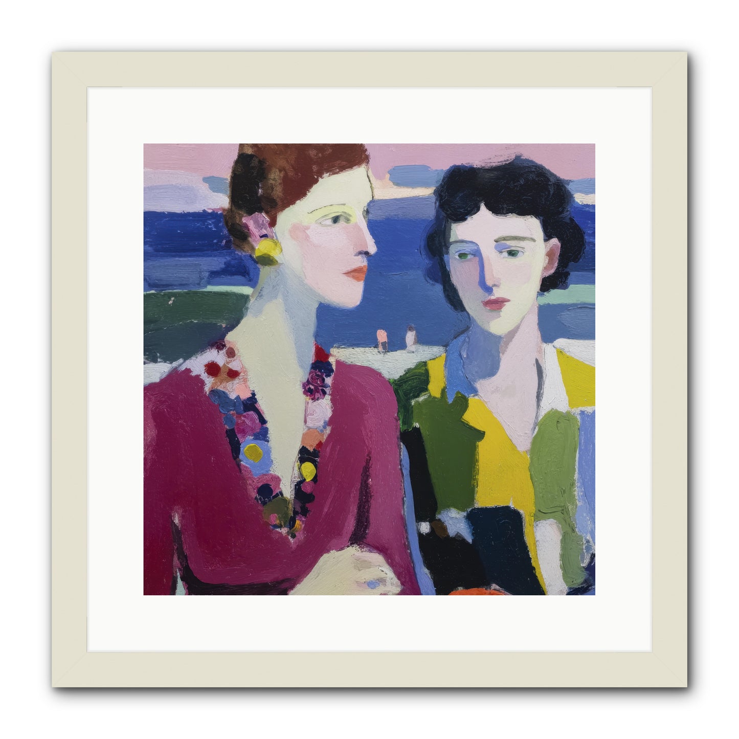 When Friendship Bloomed -- Framed Print - White 16x16