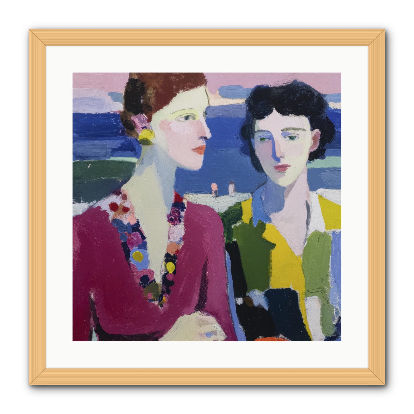 When Friendship Bloomed -- Framed Print - Natural 20x20