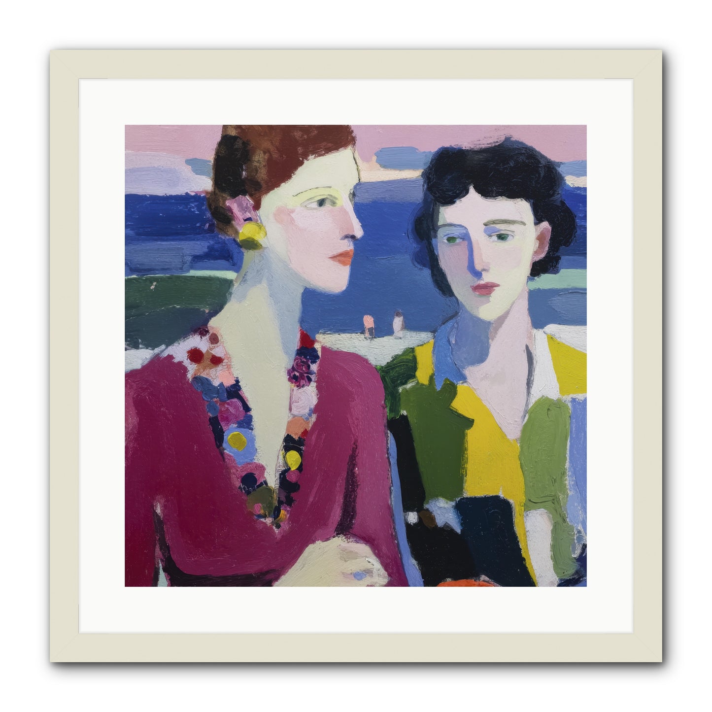 When Friendship Bloomed -- Framed Print - White 20x20