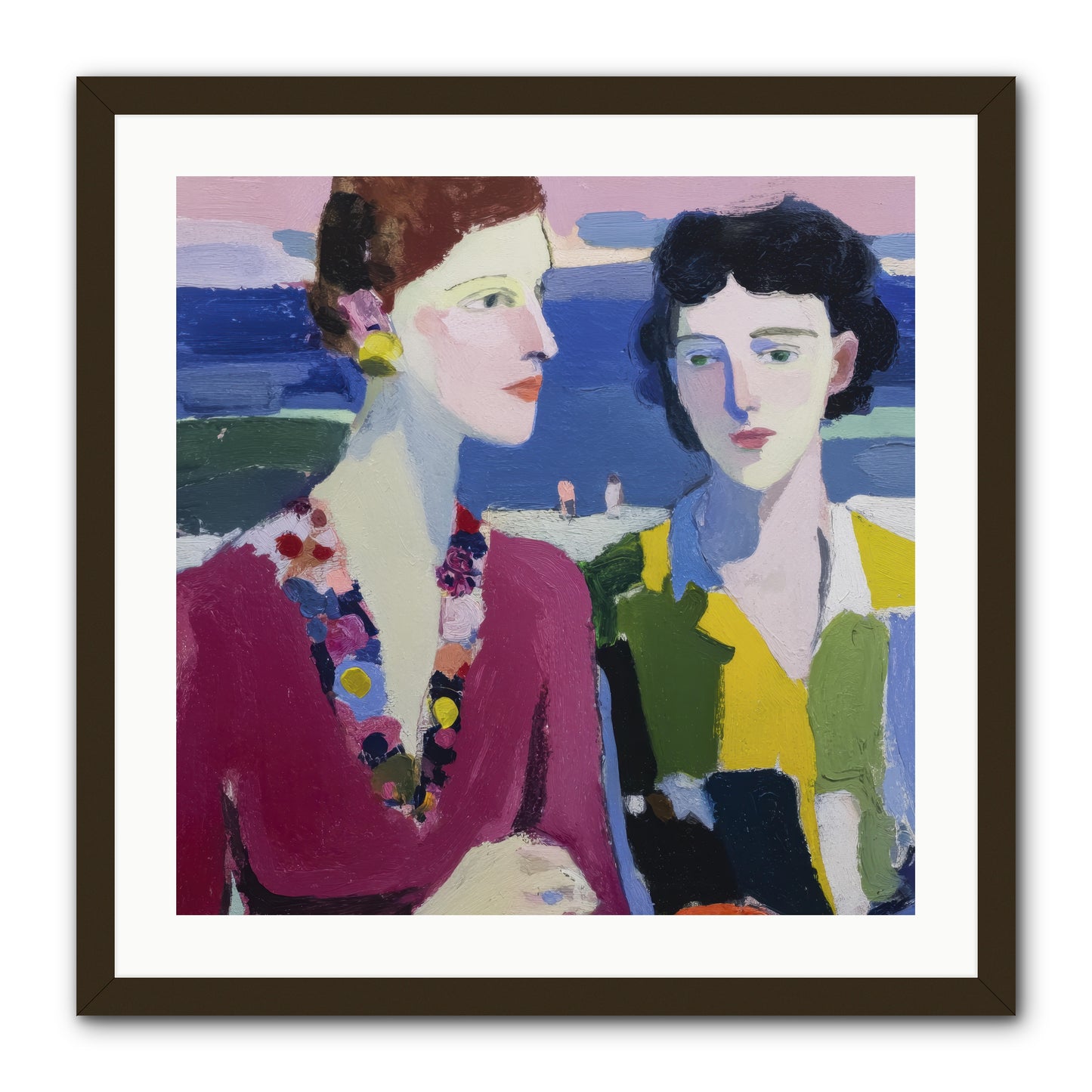 When Friendship Bloomed -- Framed Print - Black 24x24