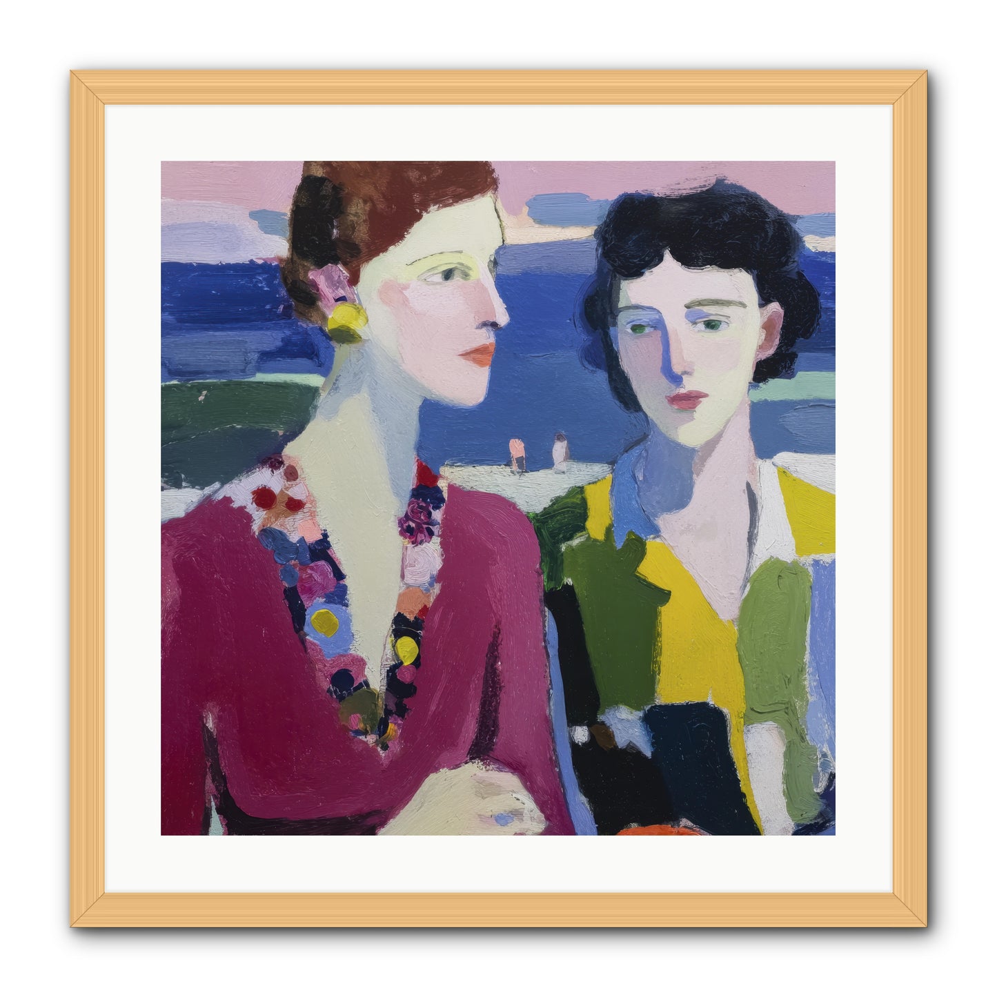 When Friendship Bloomed -- Framed Print - Natural 24x24