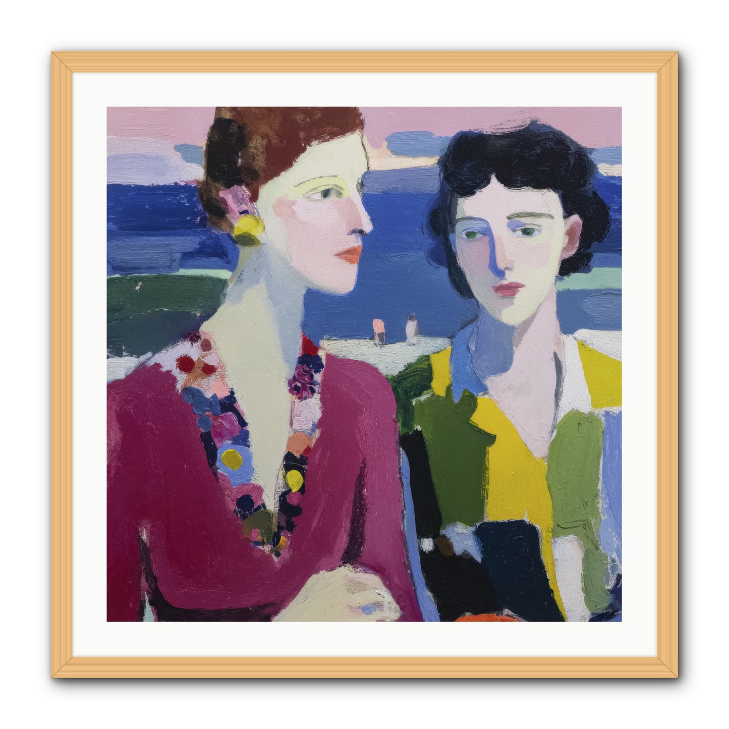 When Friendship Bloomed -- Framed Print - Natural 30x30