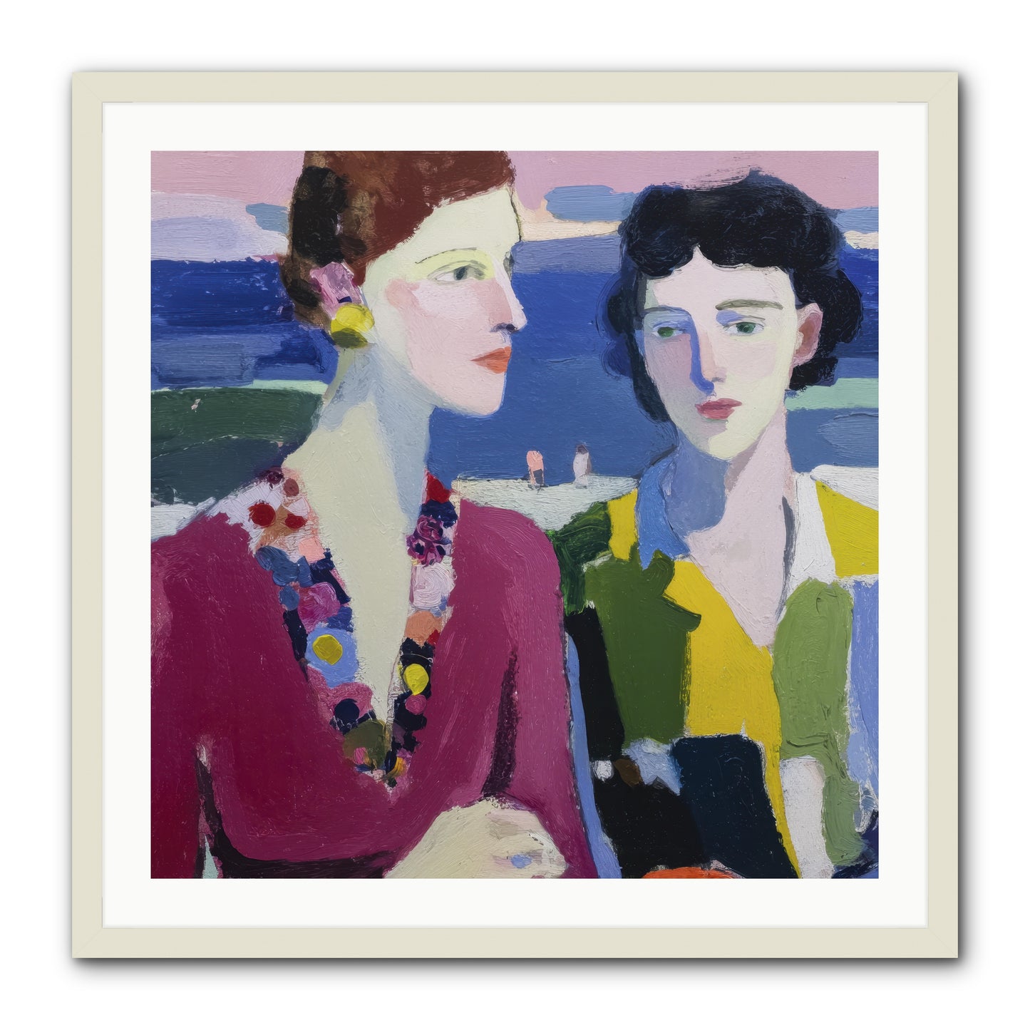 When Friendship Bloomed -- Framed Print - White 30x30