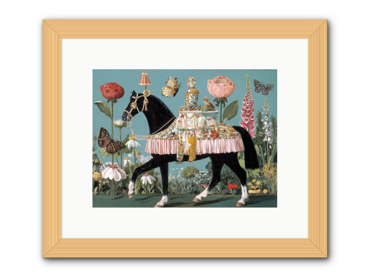 When Hearts Touch Silver -- Framed Print - Natural 12x9