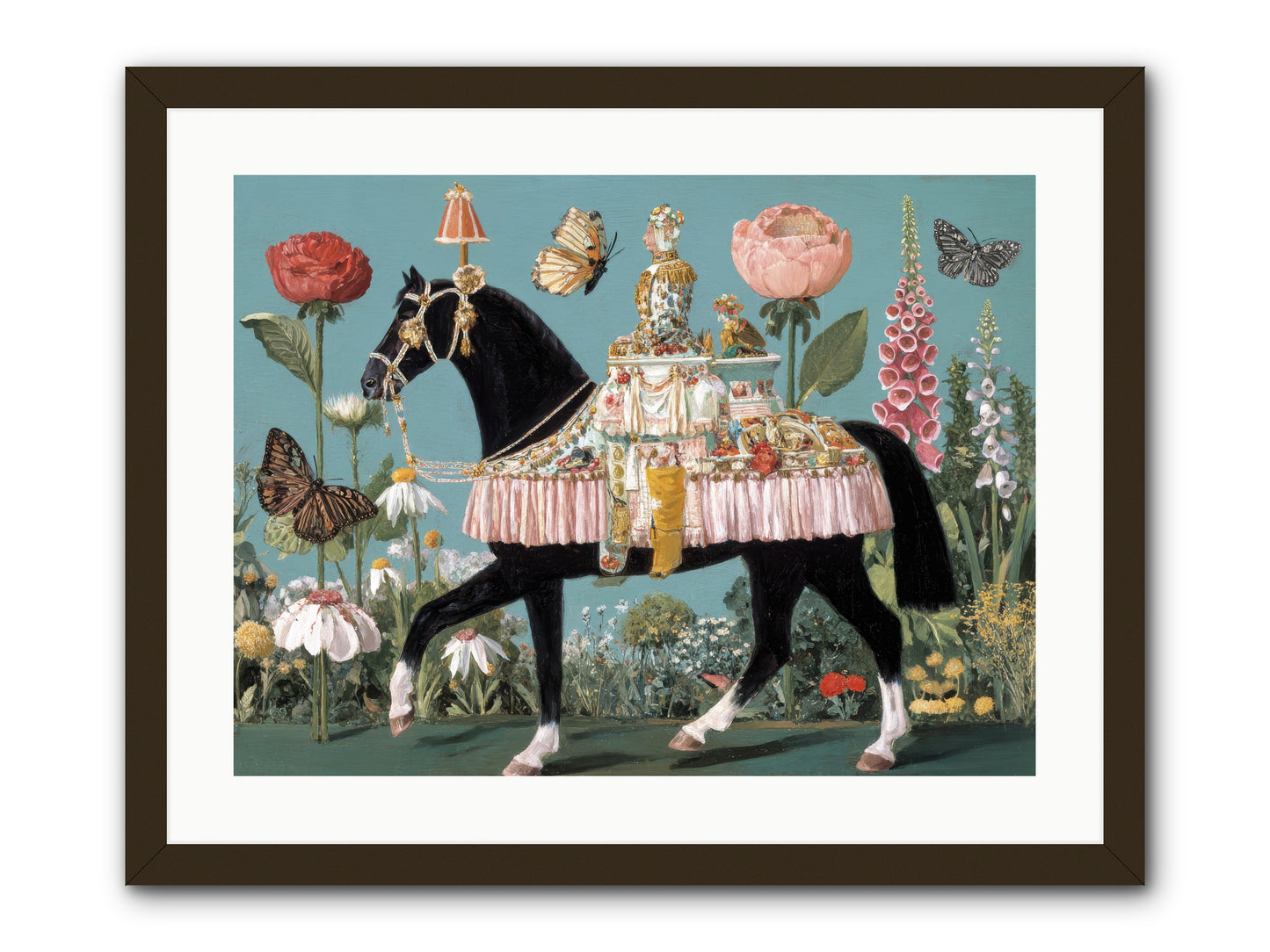 When Hearts Touch Silver -- Framed Print - Black 24x18