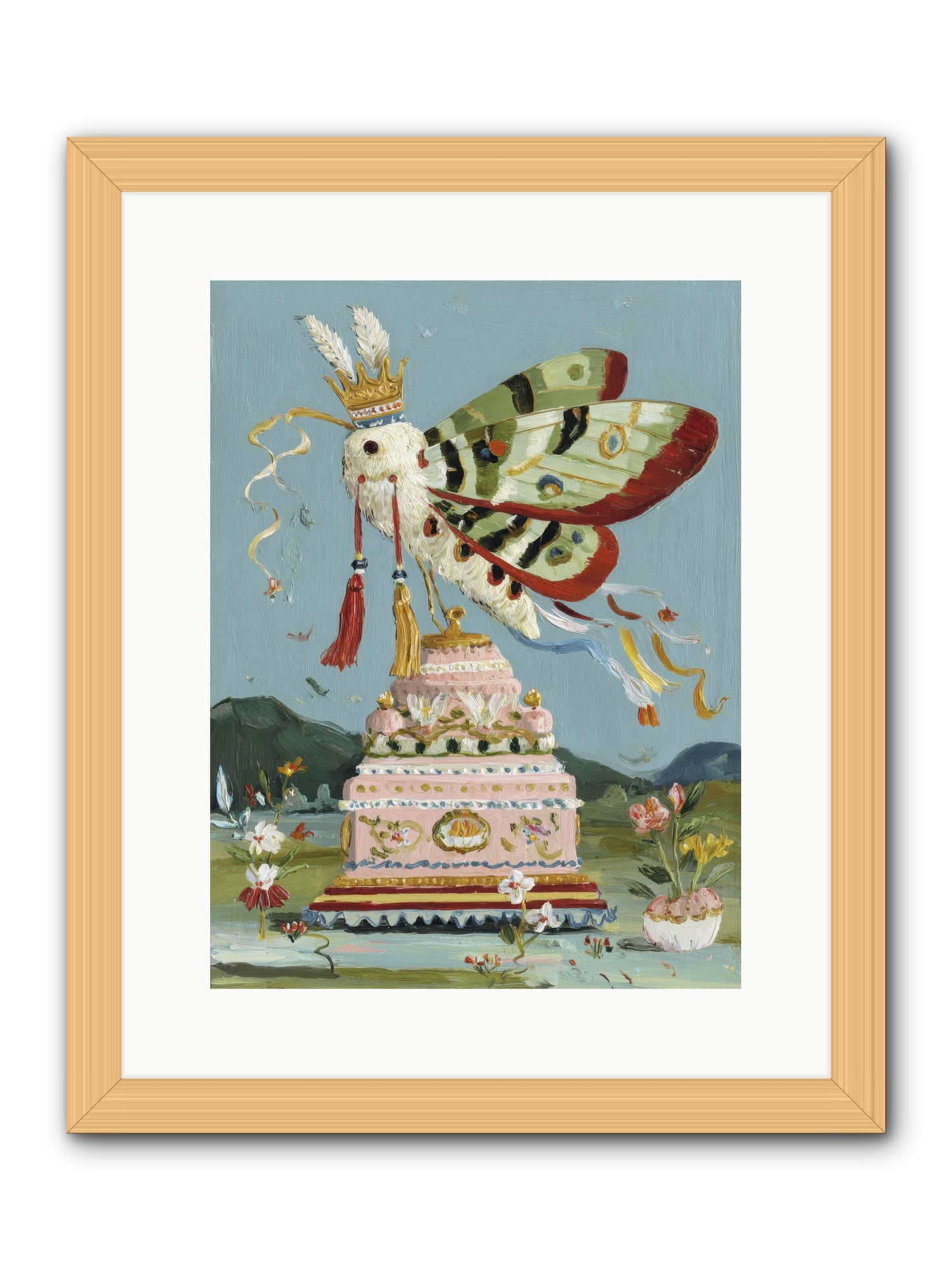 When Joy Came to Visit -- Framed Print - Natural 12x16