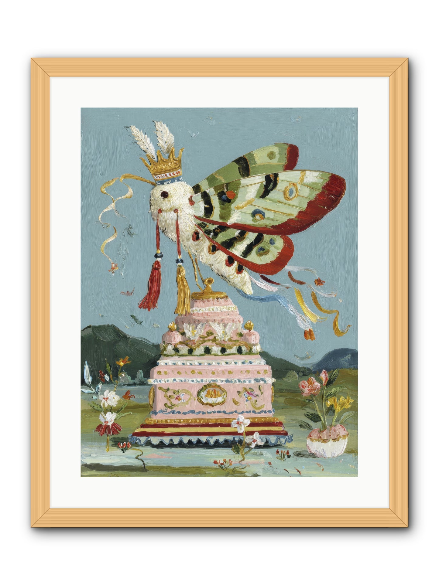 When Joy Came to Visit -- Framed Print - Natural 18x24