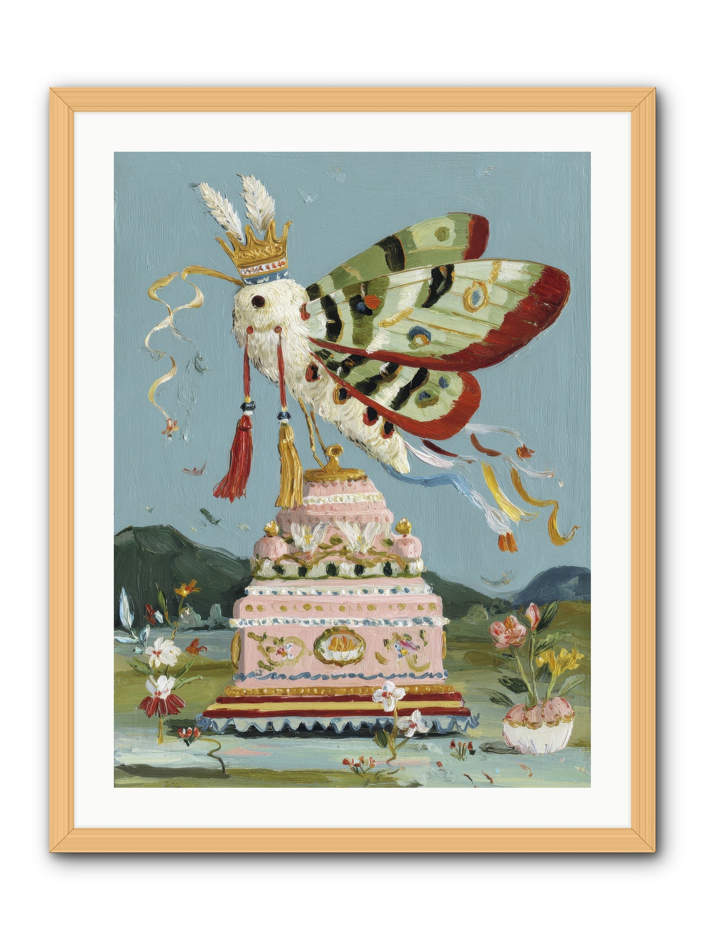 When Joy Came to Visit -- Framed Print - Natural 24x32