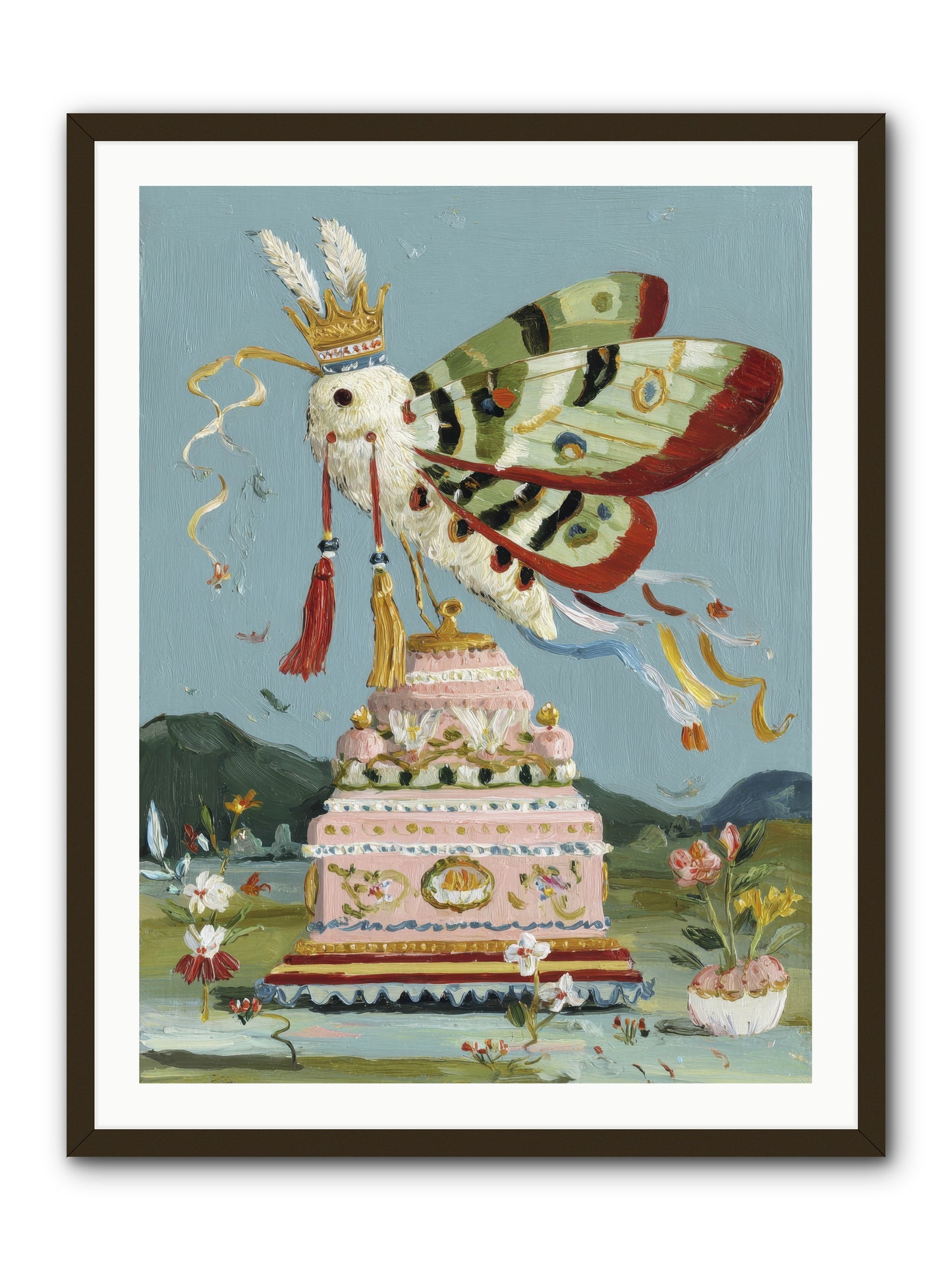 When Joy Came to Visit -- Framed Print - Black 30x40
