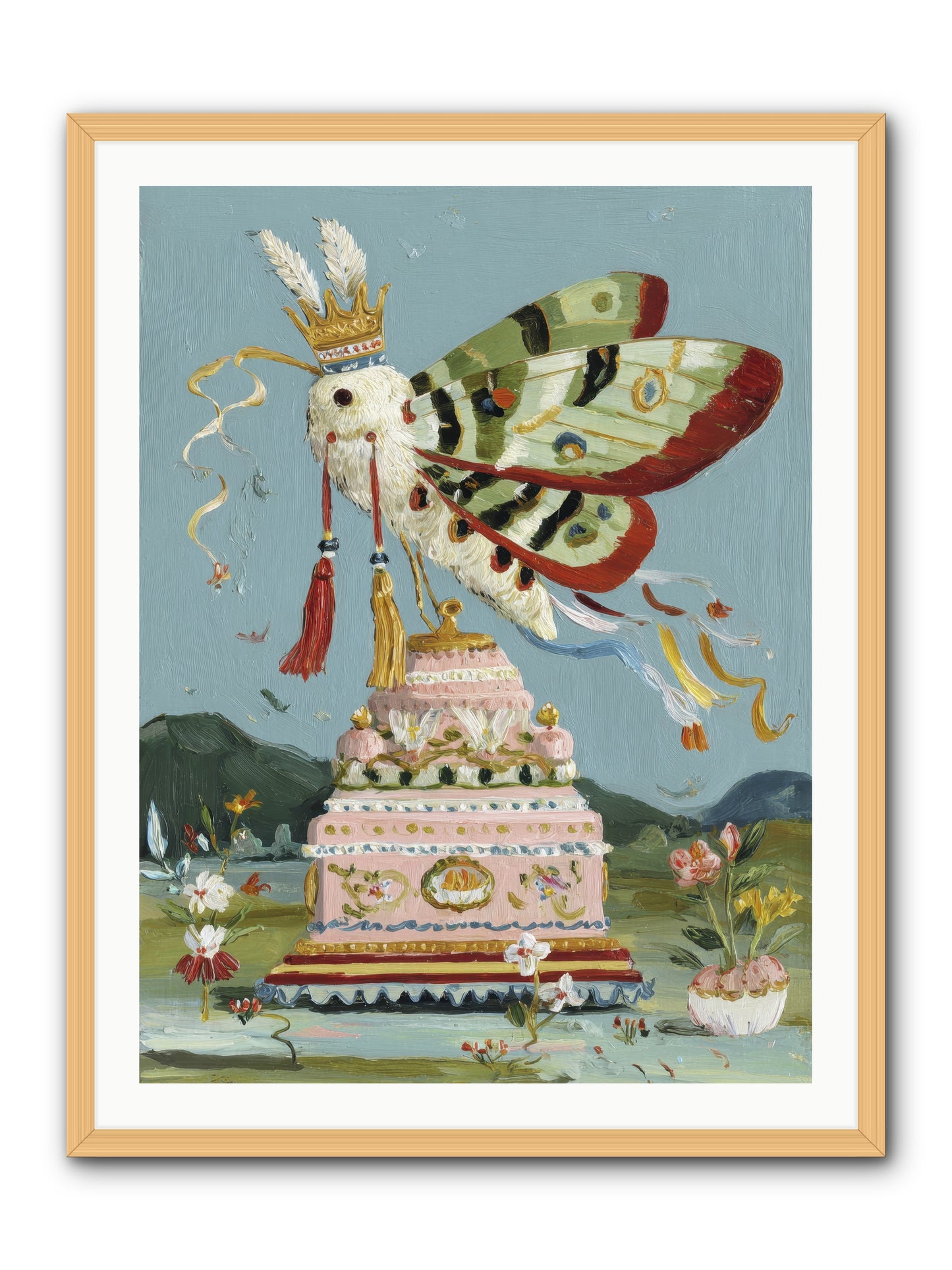 When Joy Came to Visit -- Framed Print - Natural 30x40
