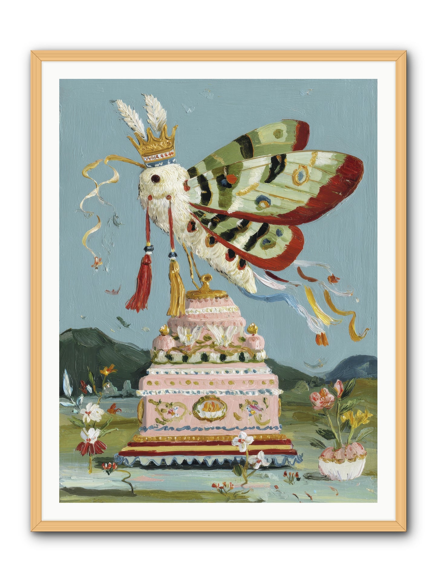 When Joy Came to Visit -- Framed Print - Natural 36x48