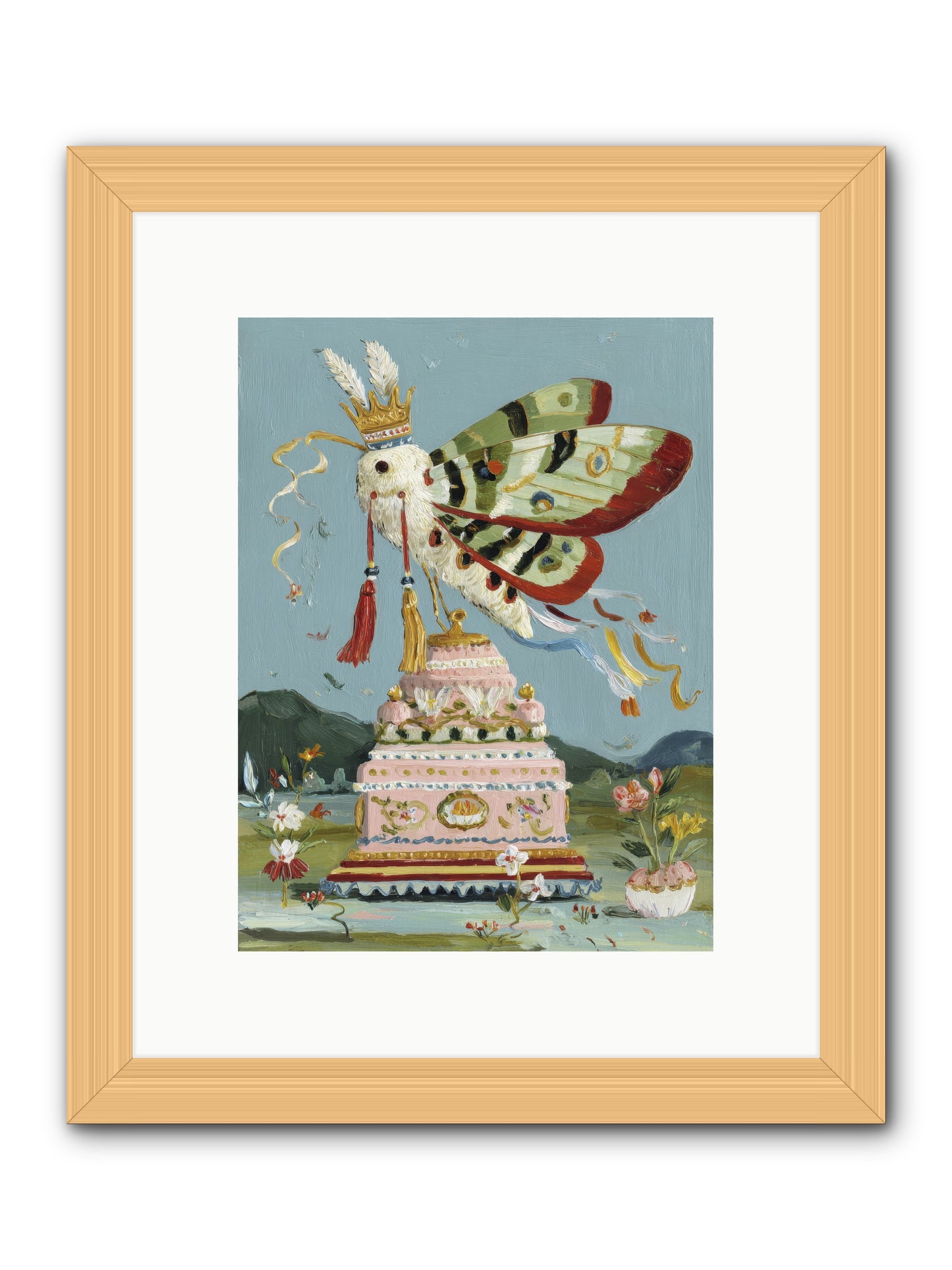 When Joy Came to Visit -- Framed Print - Natural 9x12