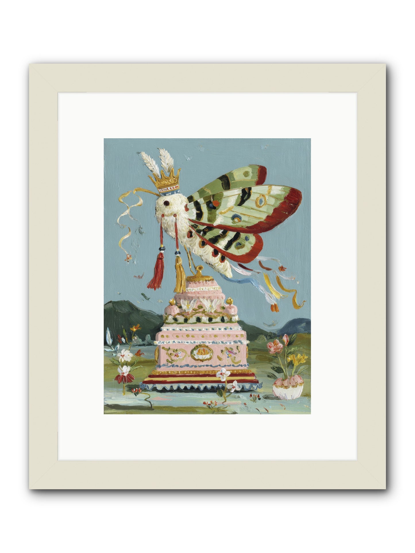 When Joy Came to Visit -- Framed Print - White 9x12