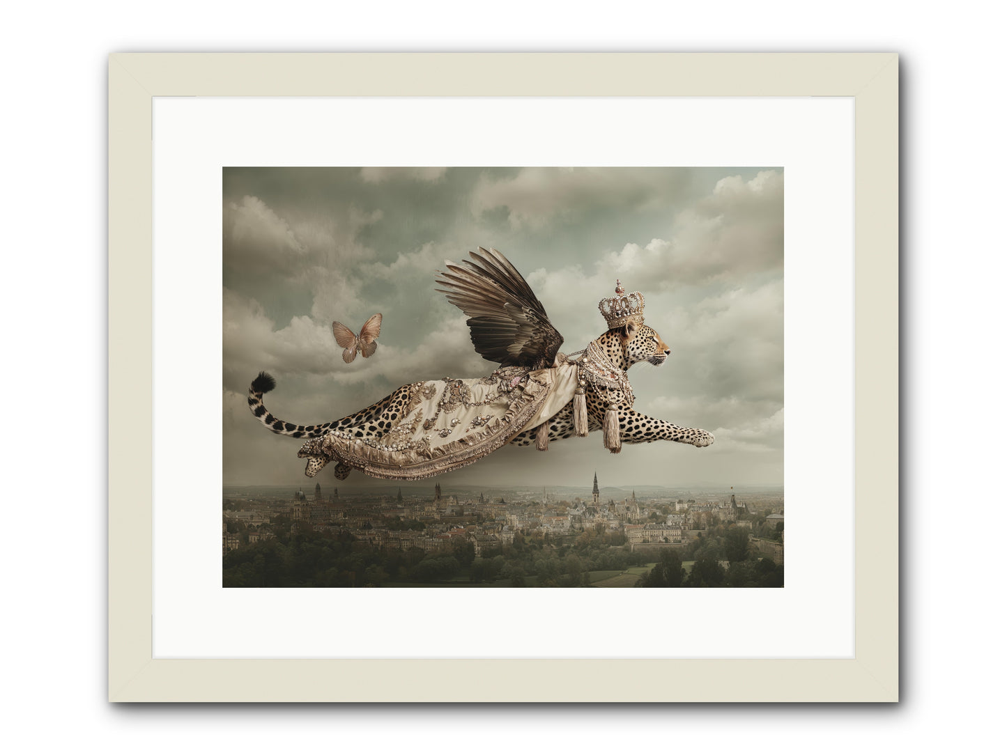 When Lilacs Remembered -- Framed Print - White 16x12