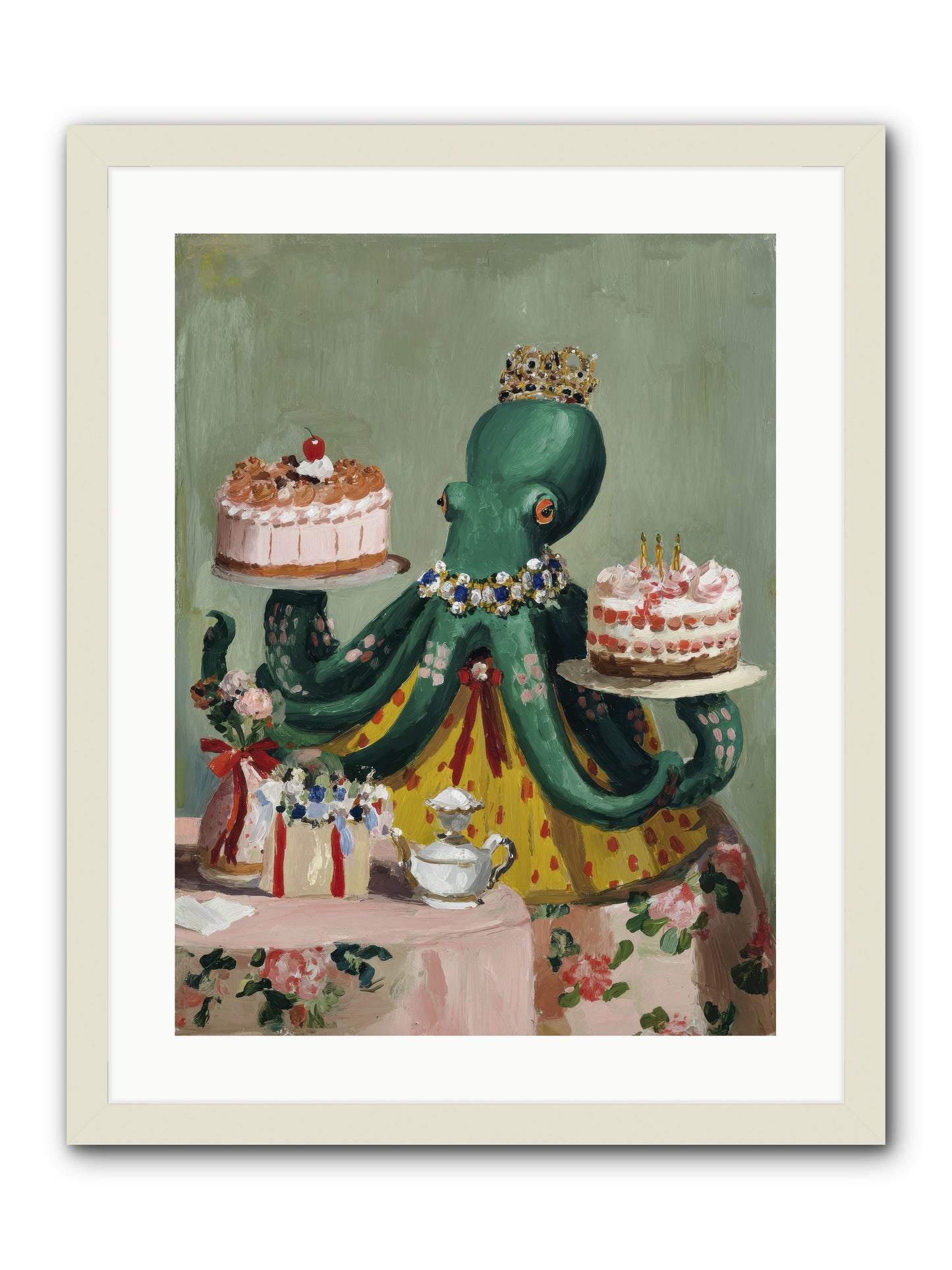 When Love Takes Form -- Framed Print - White 18x24